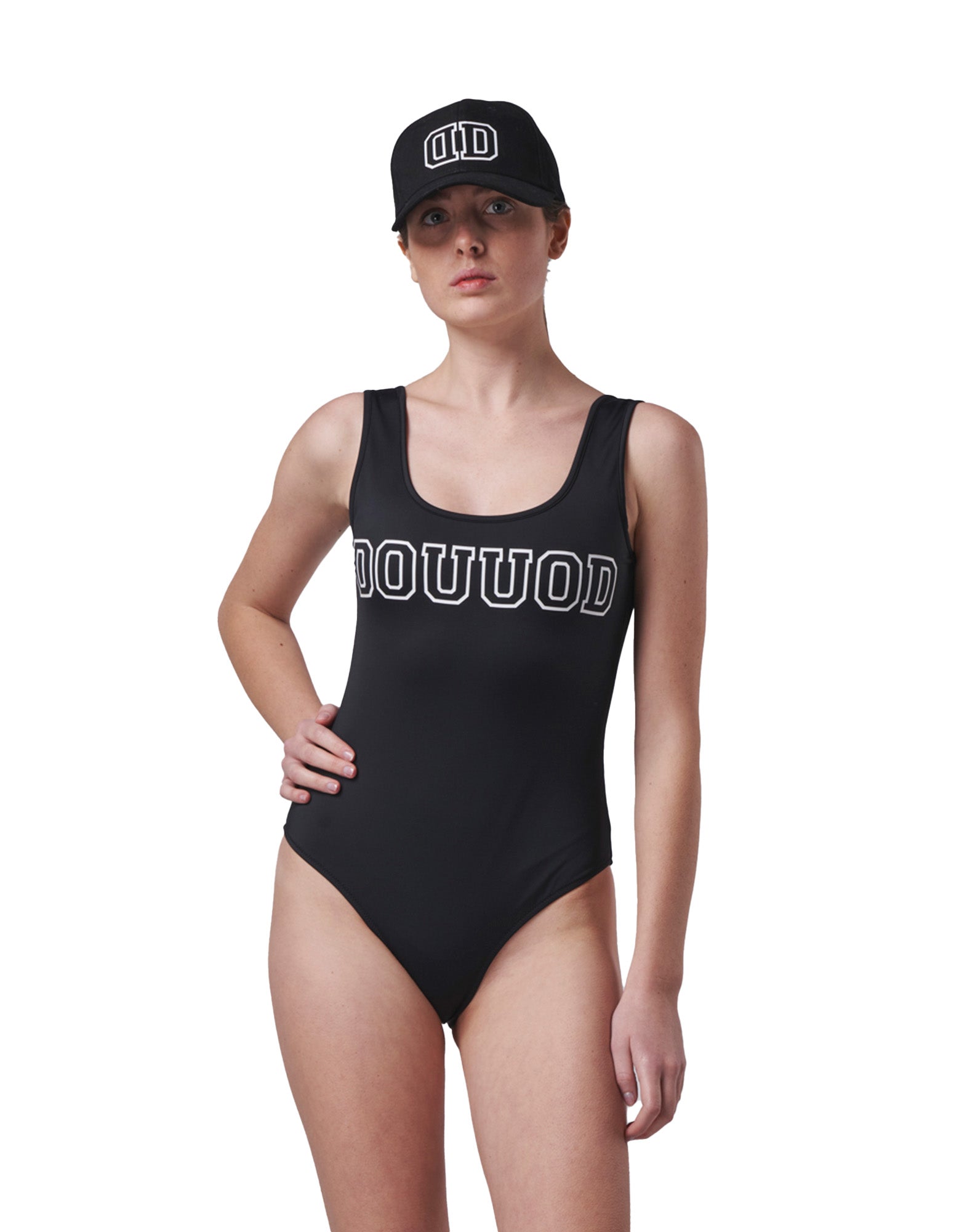 DOUUOD Costume Intero in Lycra con Logo