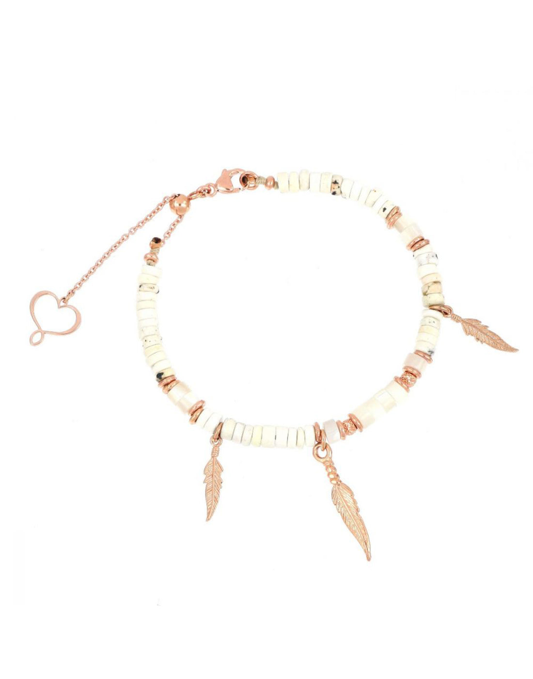 MAMAN ET SOPHIE
Bracciale/Cavigliera Pietre Bianche e Piume