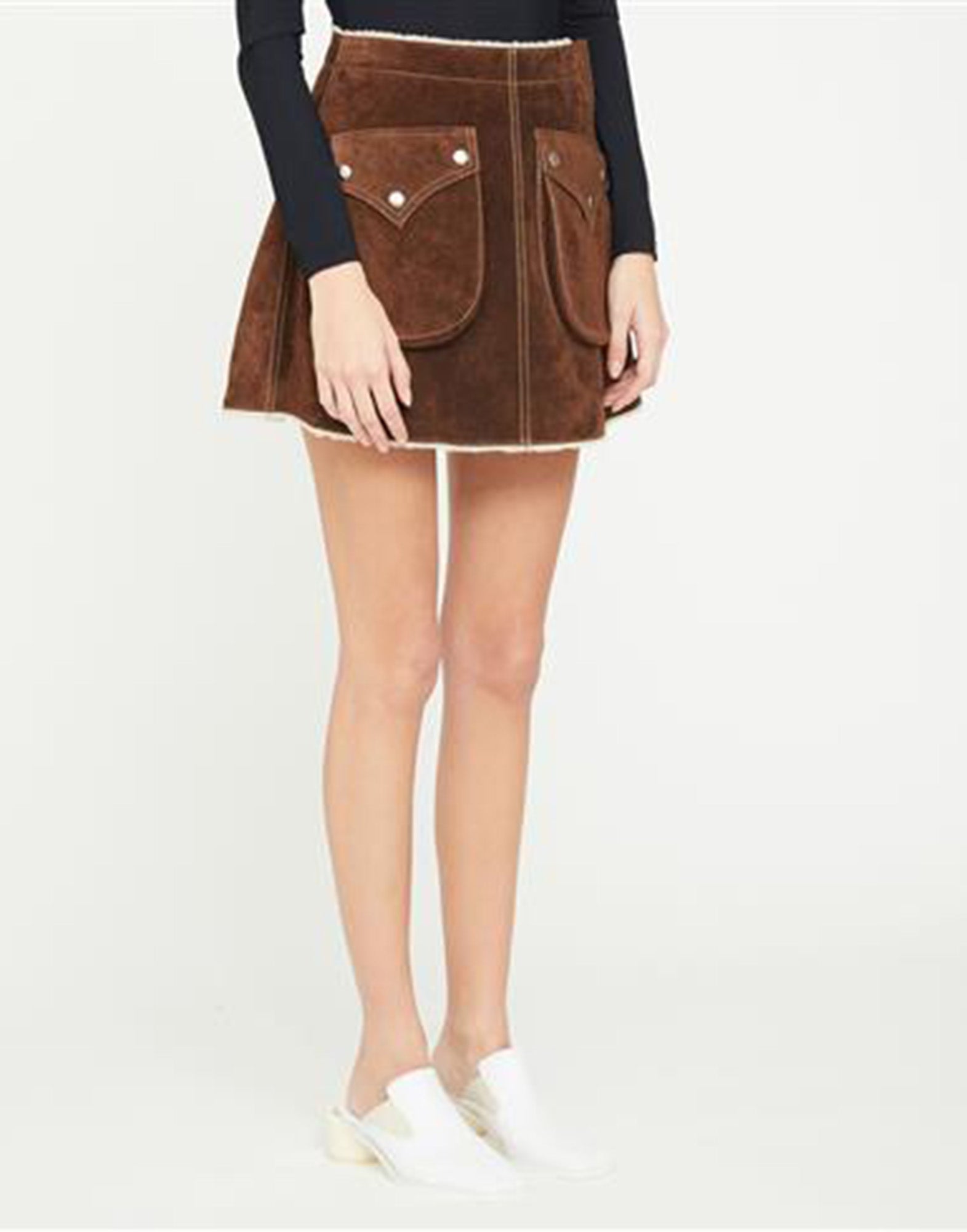 Suede skirt