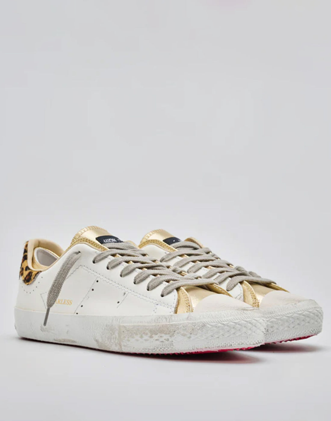 HIDNANDER Sneakers Starless Gold Lamè/Leopard