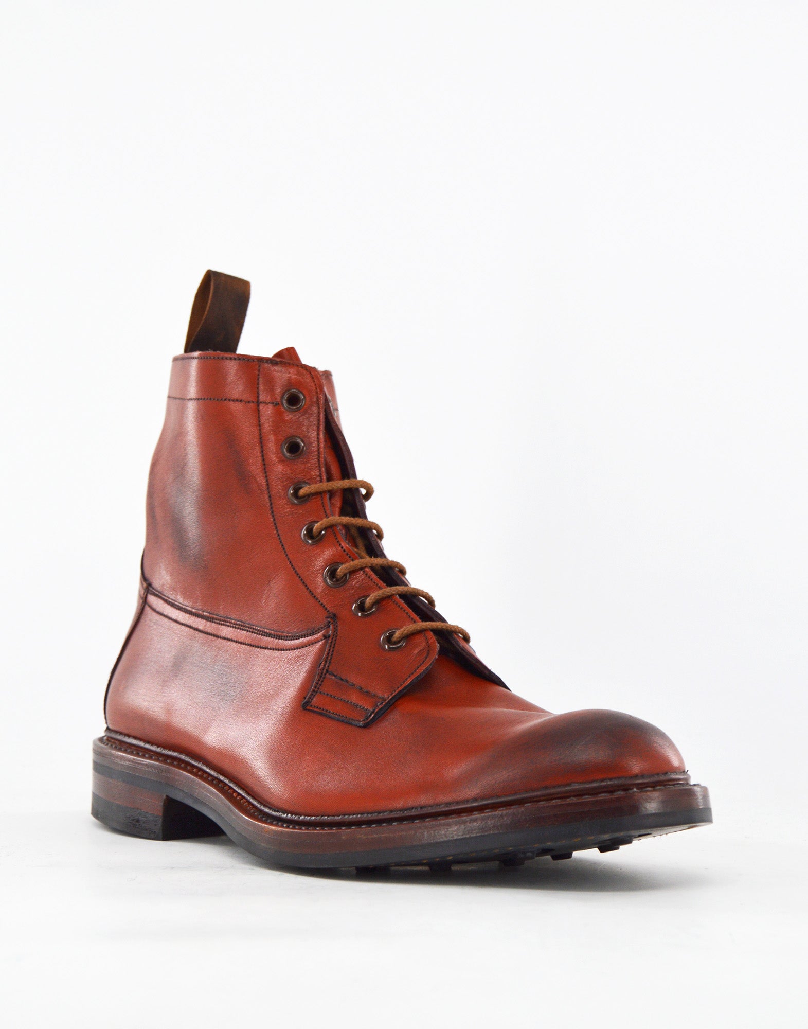 TRICKER'S Allan Toe Cap Boot Fondo Dainite Brown/Red