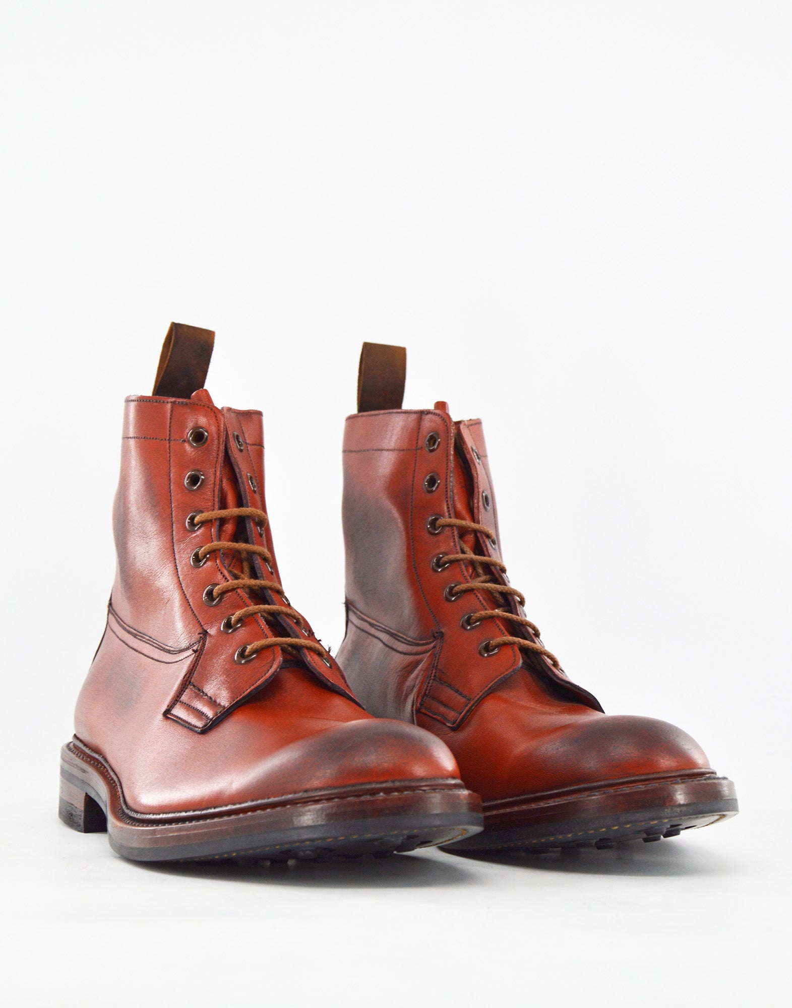 TRICKER'S Allan Toe Cap Boot Fondo Dainite Brown/Red