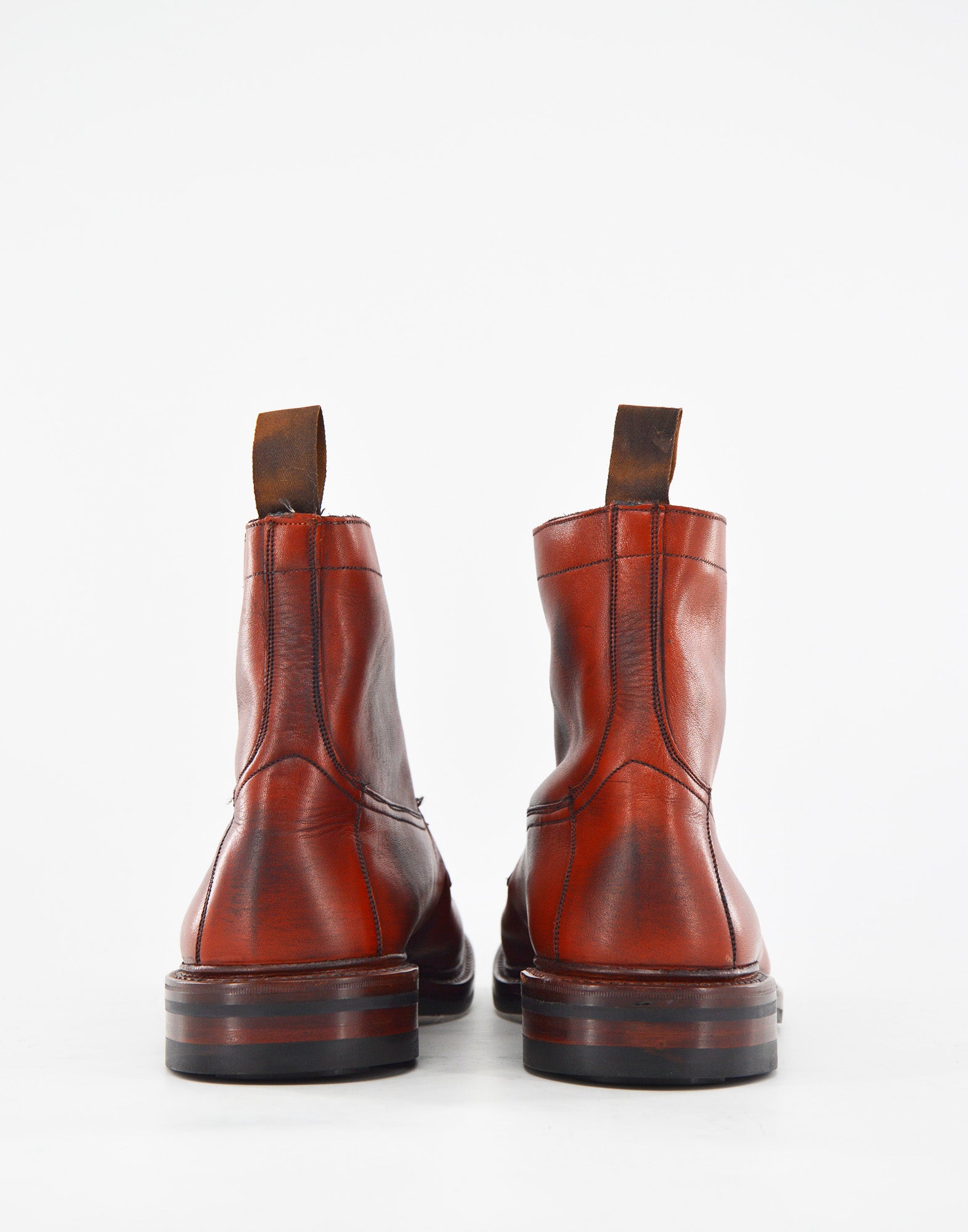 TRICKER'S Allan Toe Cap Boot Fondo Dainite Brown/Red