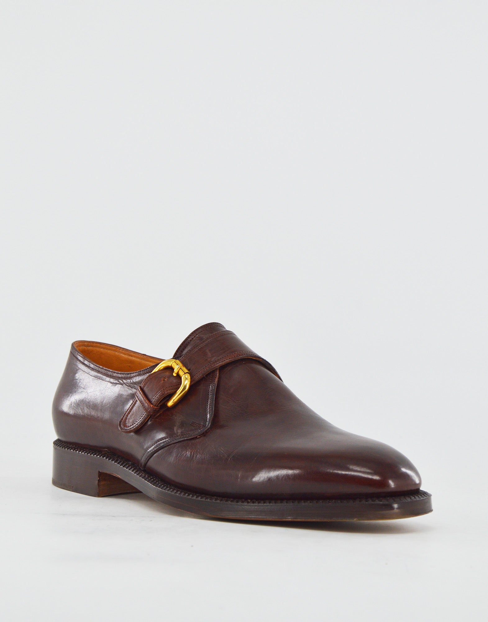 SILVANO LATTANZI Monk Strap Bonaut in Pelle Marrone