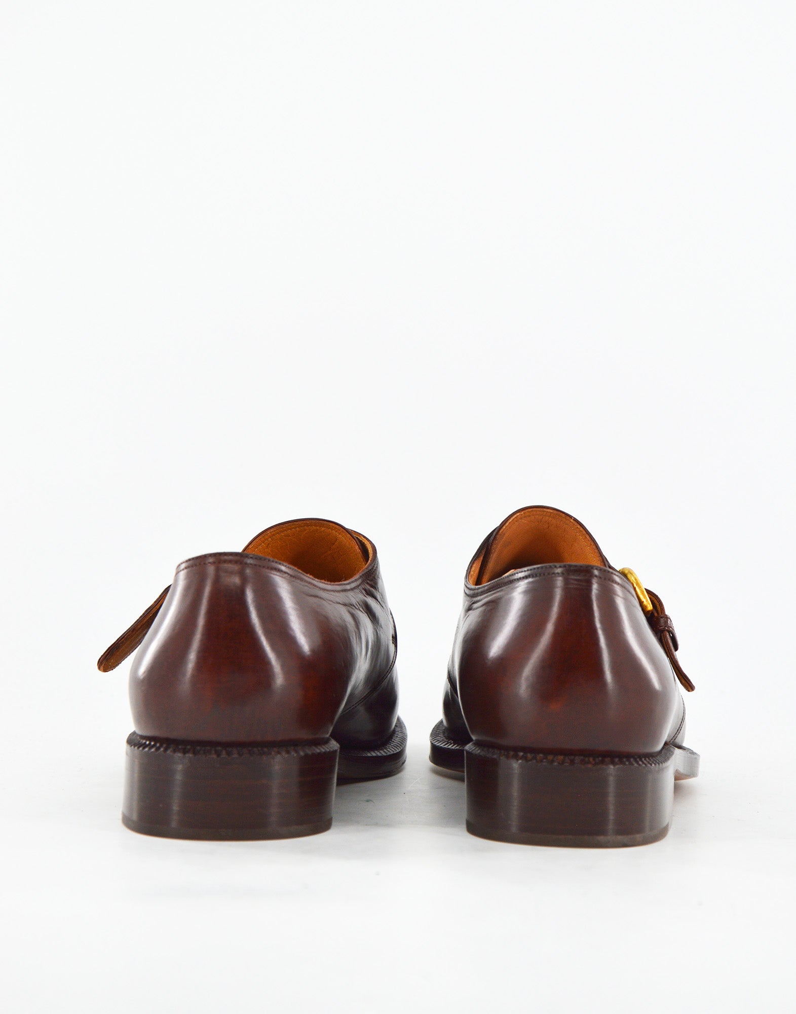 SILVANO LATTANZI Monk Strap Bonaut in Pelle Marrone