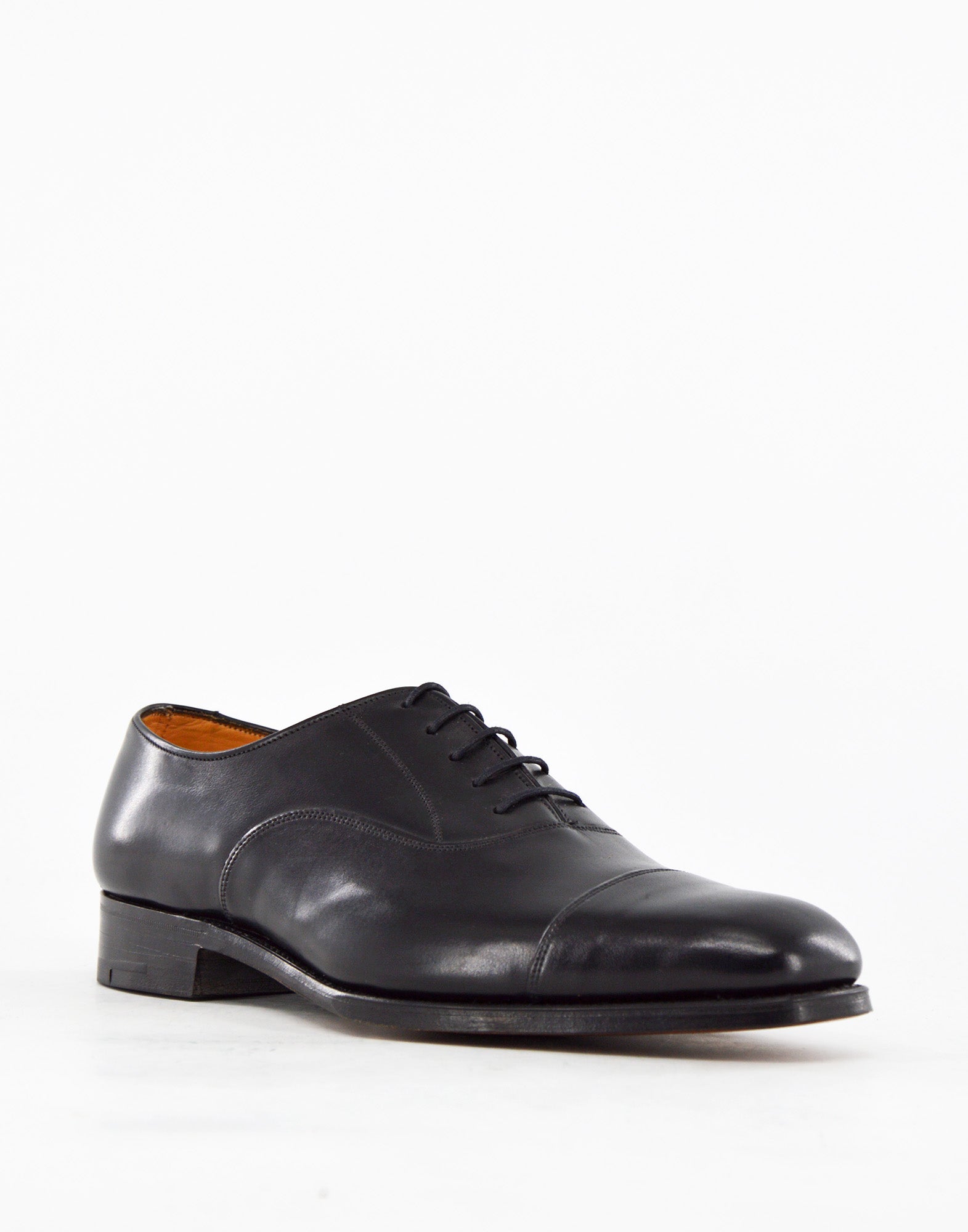 TRICKER'S Oxford Hardwick in Pelle Fondo Cuoio Nero