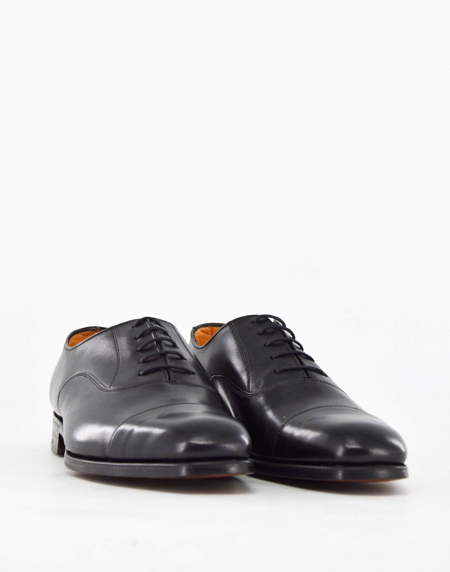 TRICKER'S Oxford Hardwick in Pelle Fondo Cuoio Nero