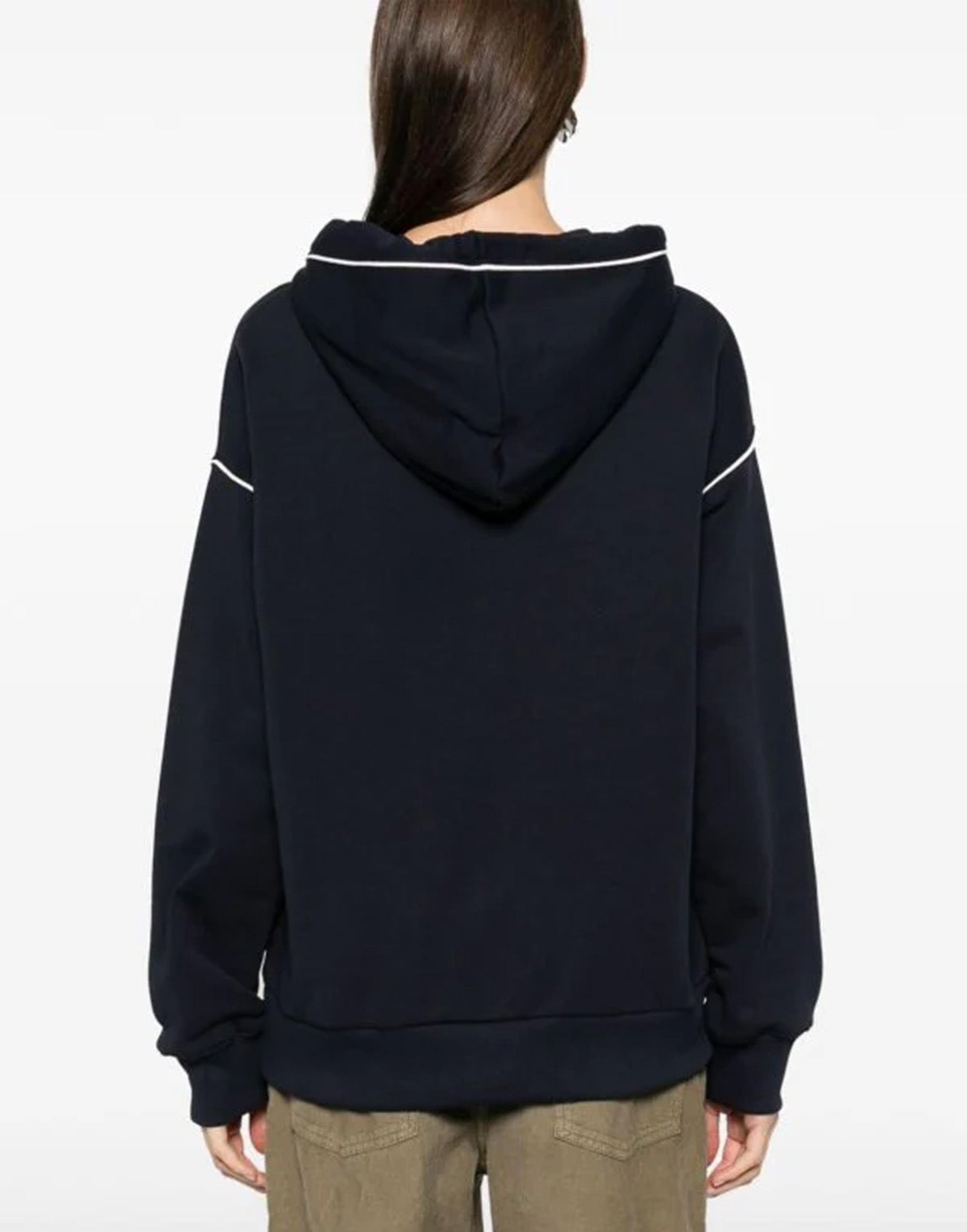 ALESSANDRO ENRIQUEZ Felpa con Cappuccio Ricamata Blu