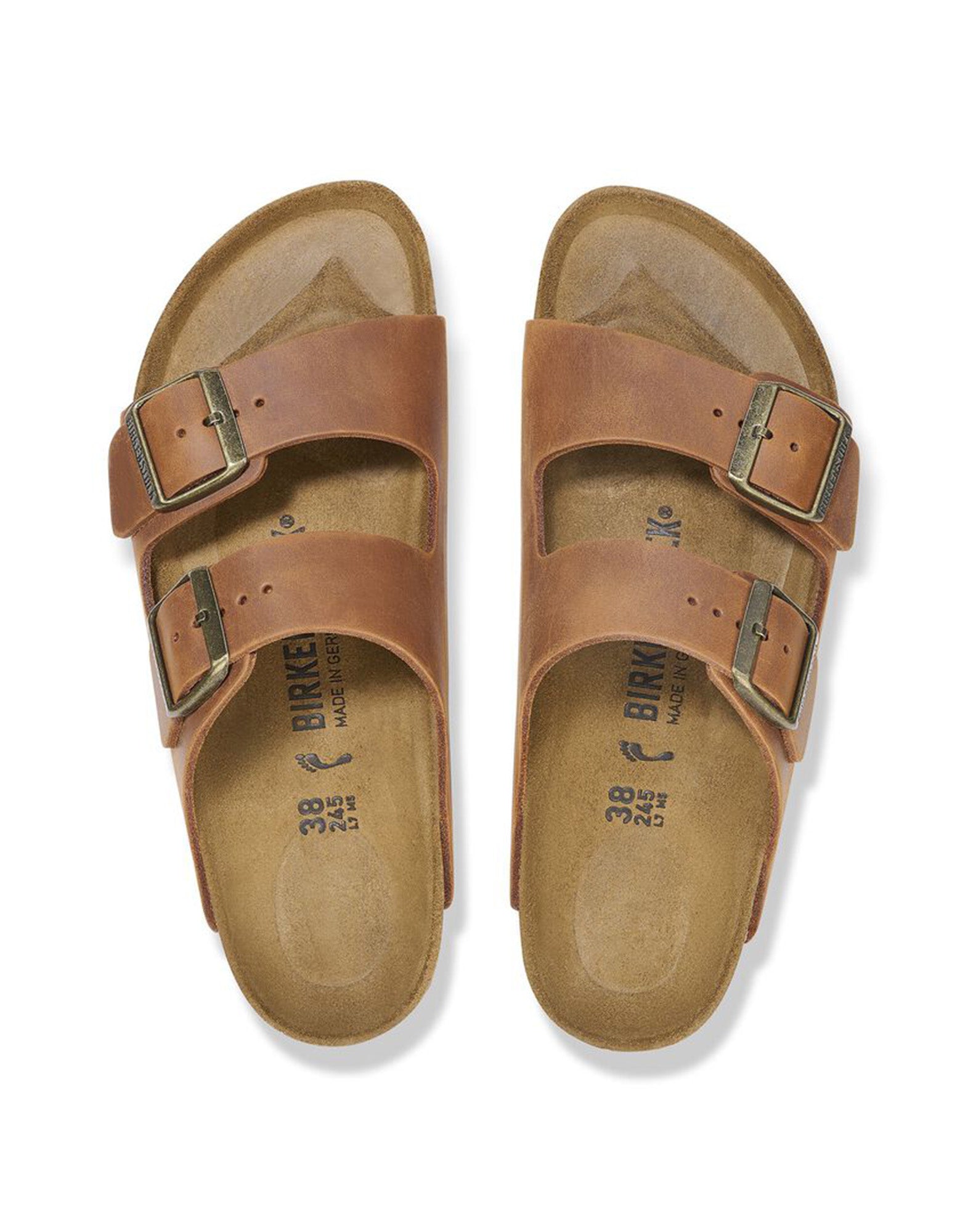 BIRKENSTOCK Sandali Arizona in Pelle Oliata Cognac