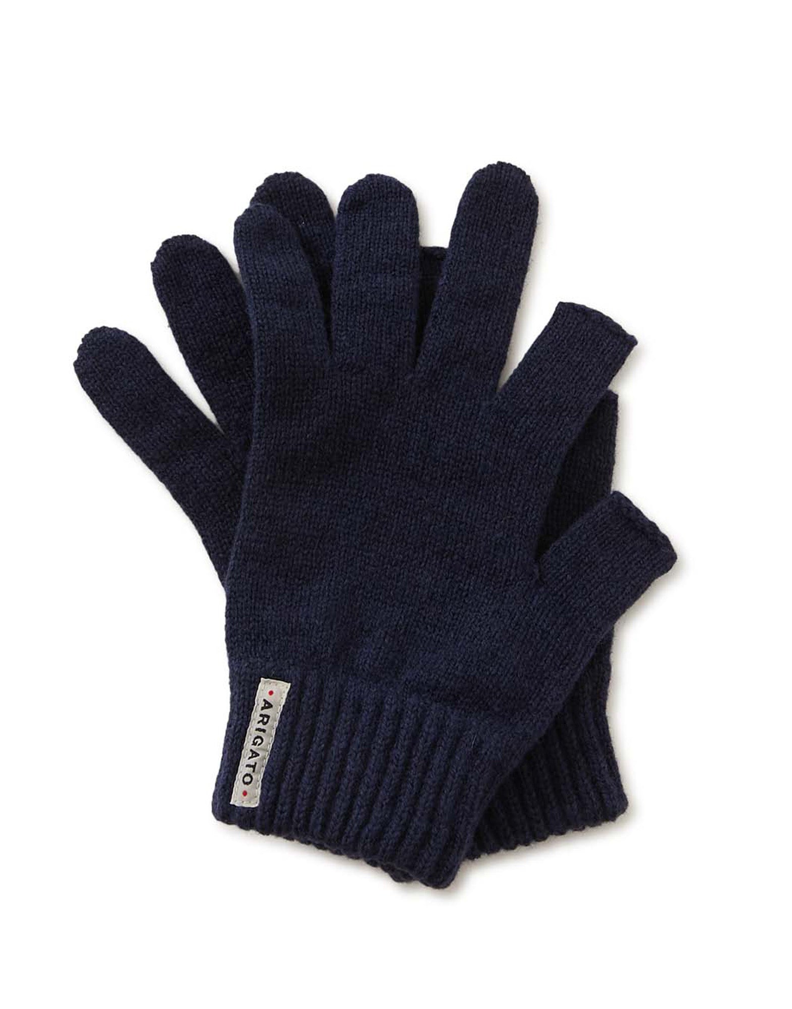 BLUE BLUE JAPAN Guanti in Cashmere Riciclato Dark Navy