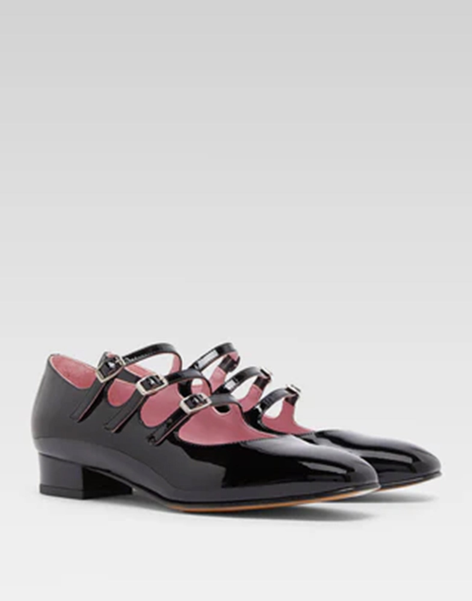 CAREL Ballerine Mary Jane Ariana in Vernice Nera