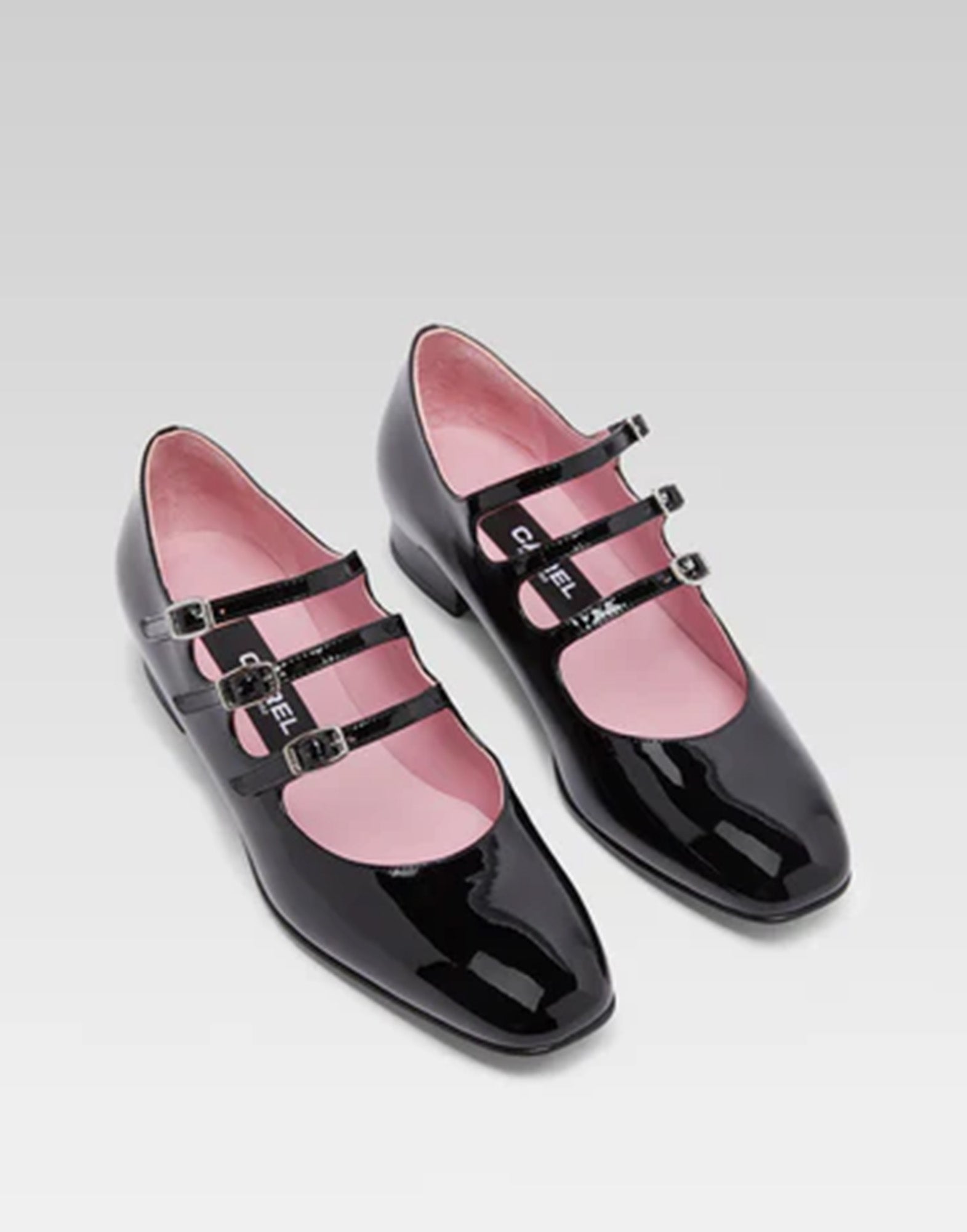 CAREL Ballerine Mary Jane Ariana in Vernice Nera