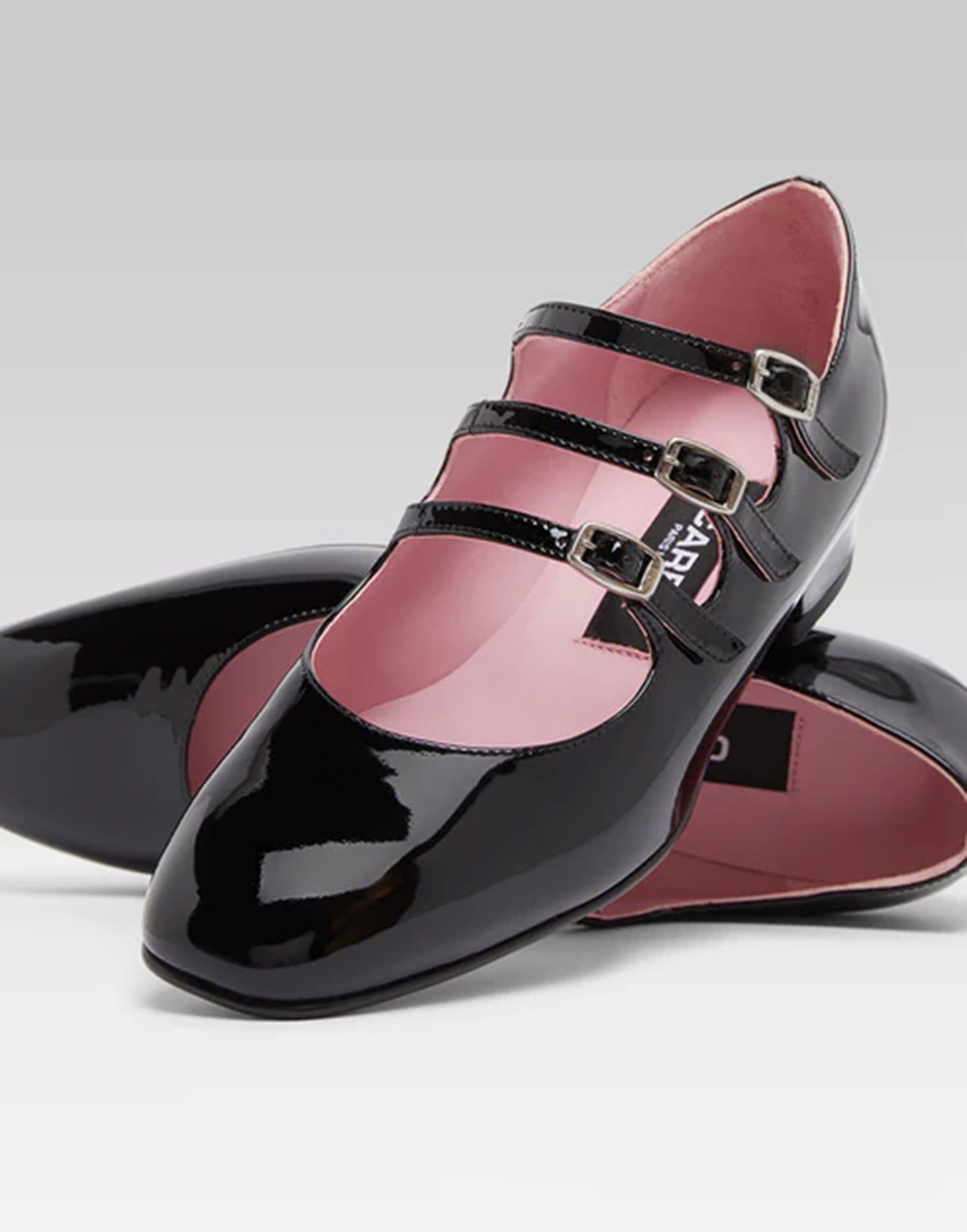 CAREL Ballerine Mary Jane Ariana in Vernice Nera