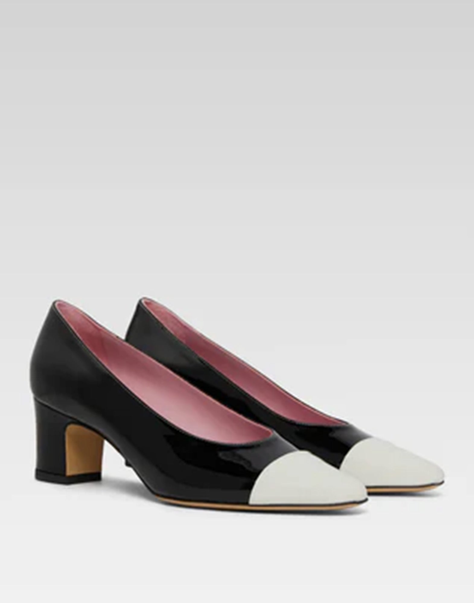 CAREL Décolleté Edith Bicolore in Vernice Nera e Avorio