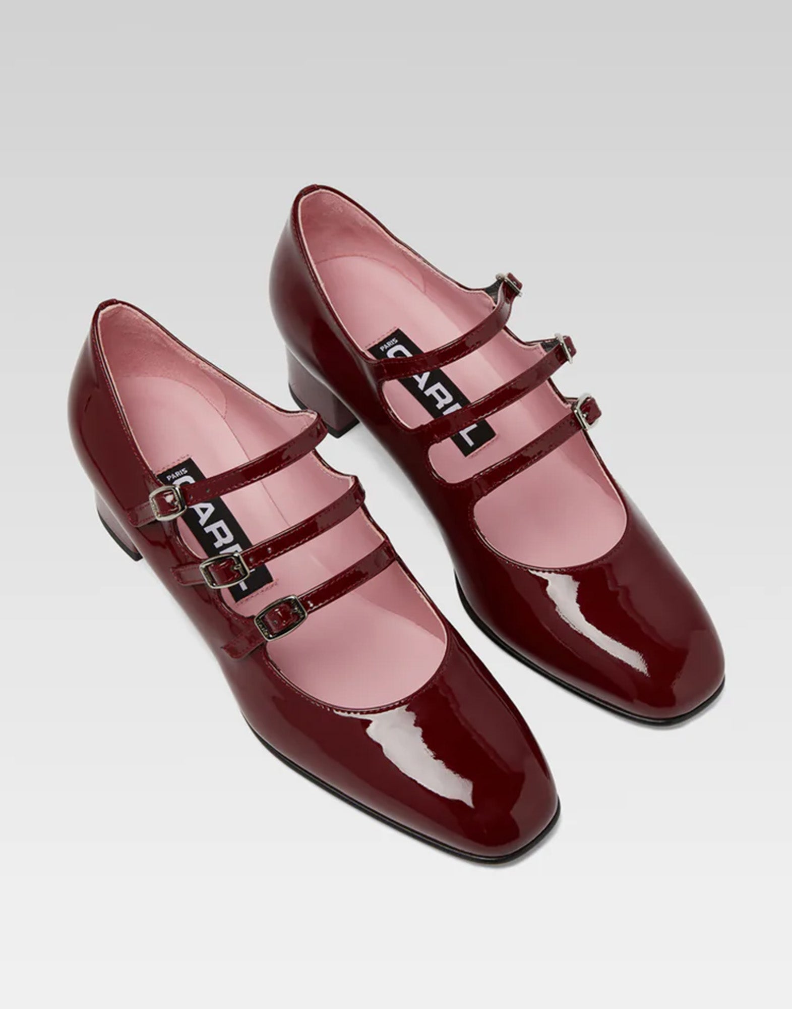CAREL Mary Jane Kina in Vernice Bordeaux