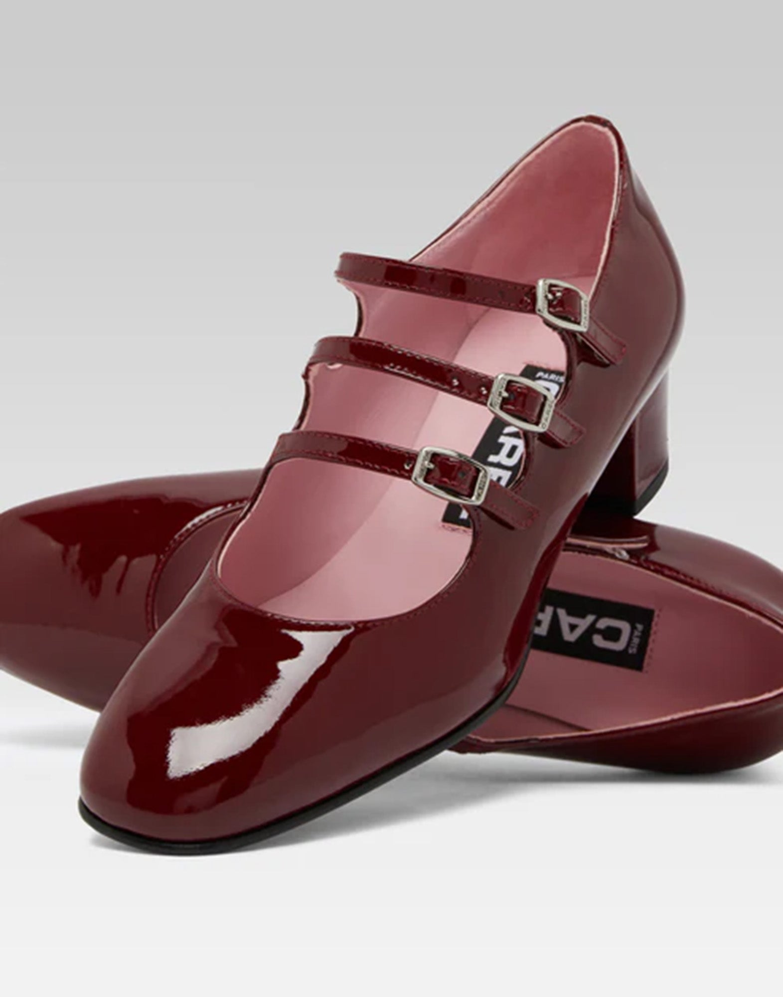 CAREL Mary Jane Kina in Vernice Bordeaux