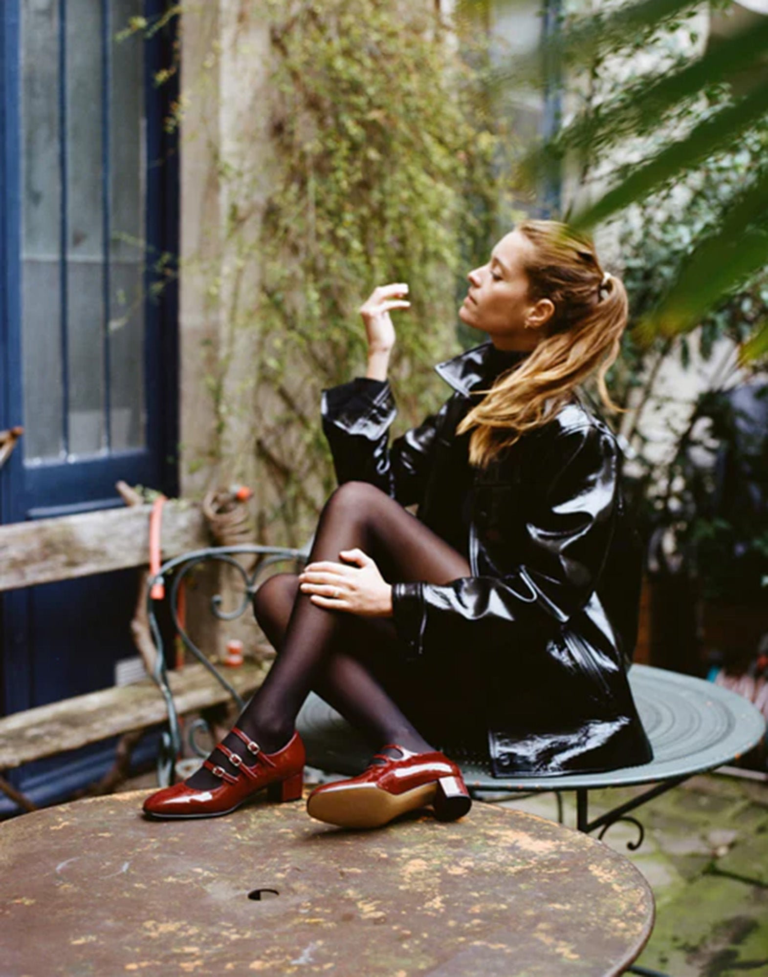 CAREL Mary Jane Kina in Vernice Bordeaux