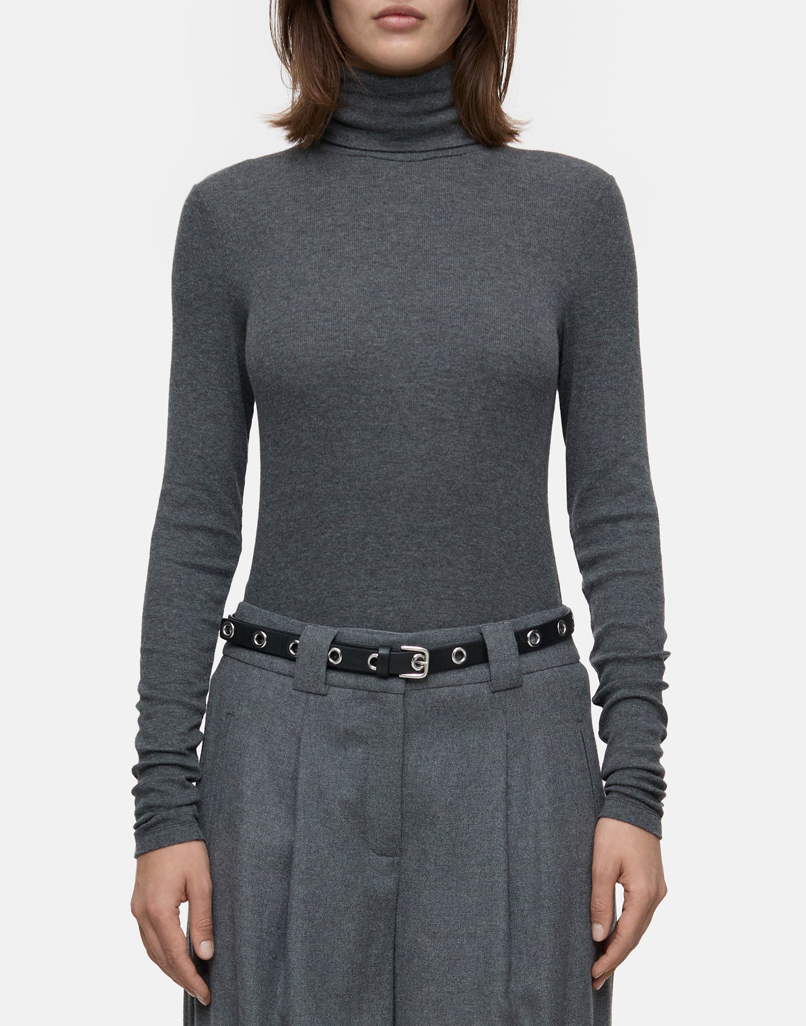 CLOSED Dolcevita in Misto Lana Grigio Scuro Melange