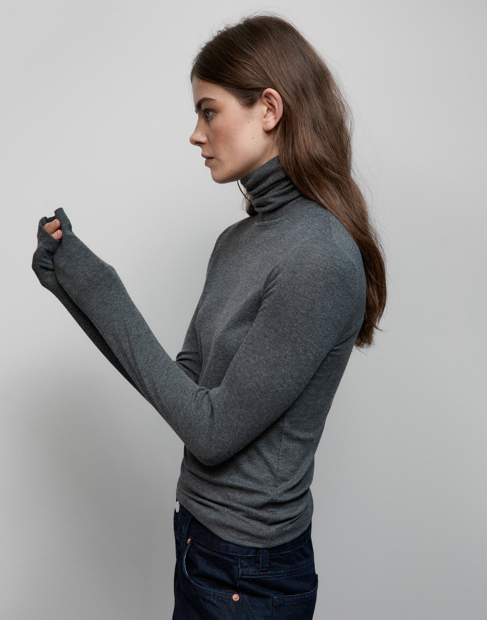 CLOSED Dolcevita in Misto Lana Grigio Scuro Melange