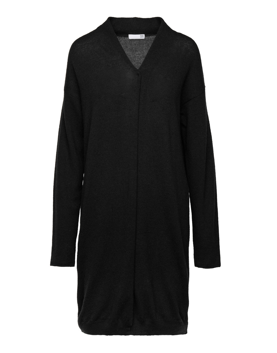DOUUOD Cardigan Lungo in Lana Extrafine/Cashmere Nero