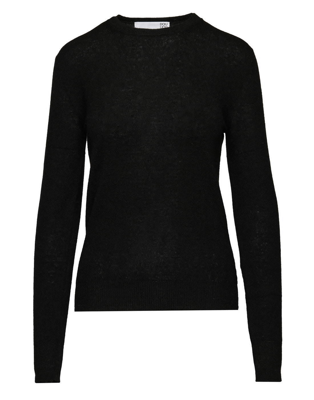 DOUUOD Maglione Slim in Lana Extrafine/Cashmere Nero