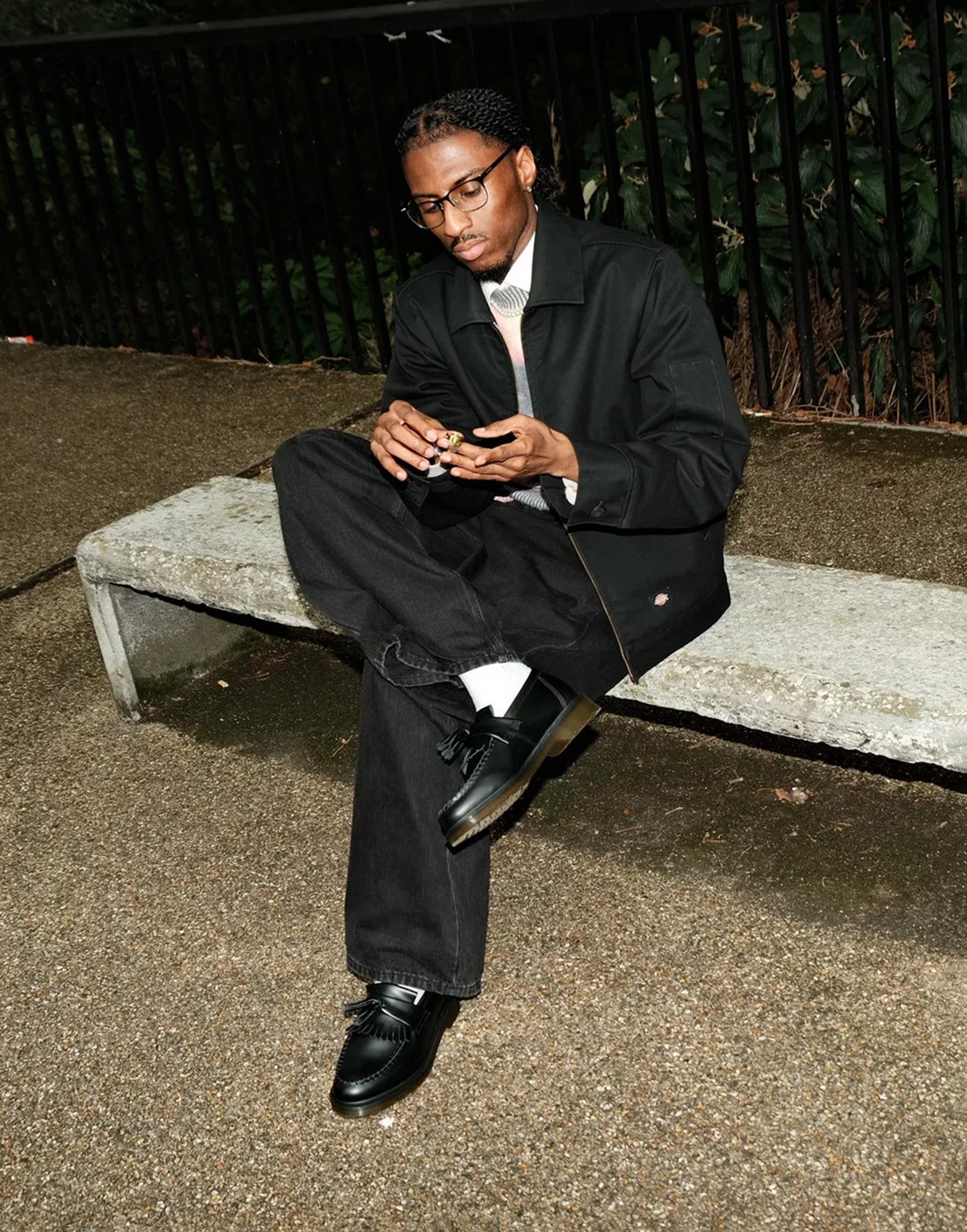 DR. MARTENS Mocassini Adrian con Nappe in Pelle Smooth Black