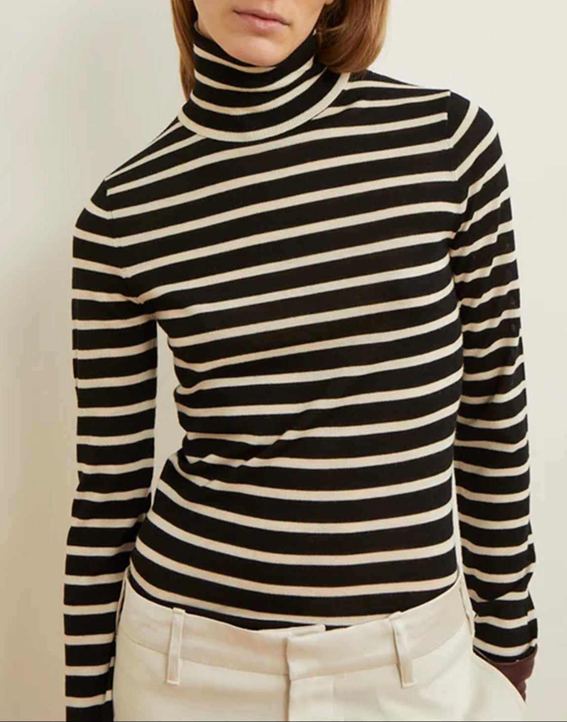 LAURENCE BRAS Maglione Dolcevita Rigato