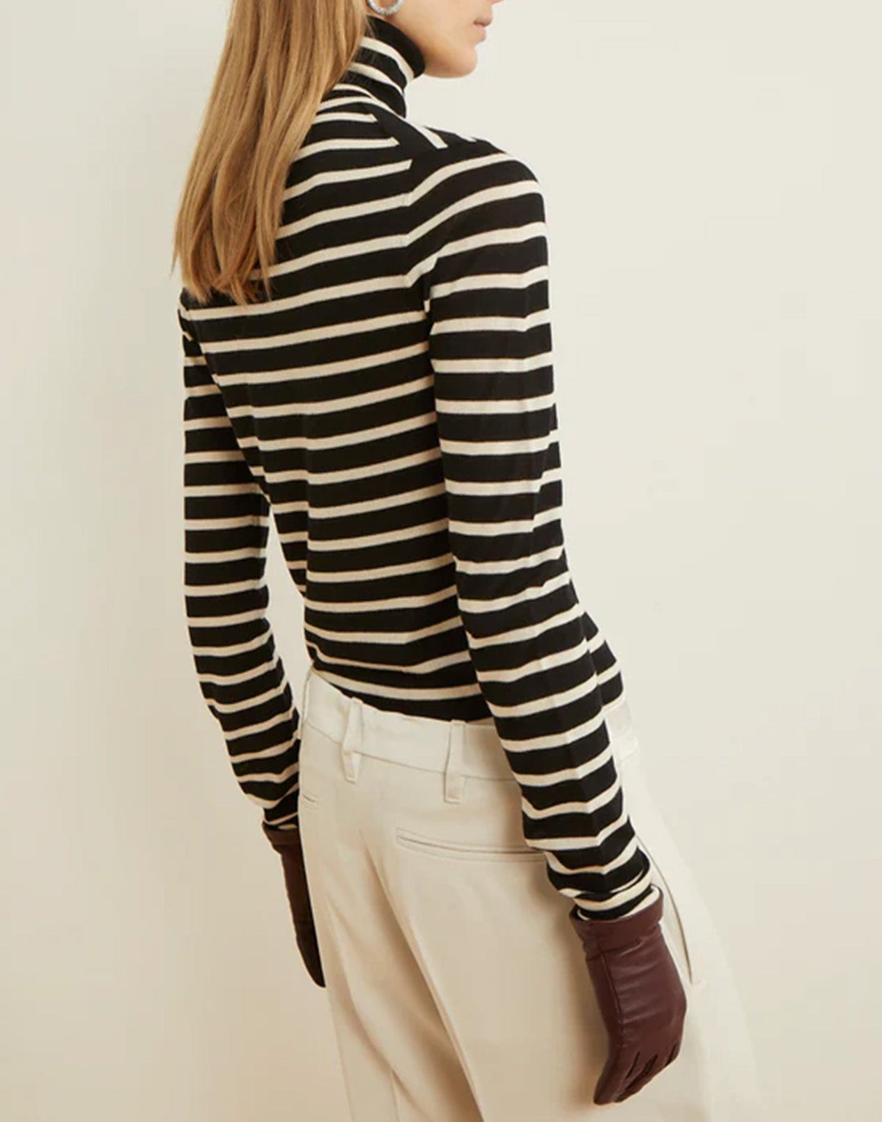 LAURENCE BRAS Maglione Dolcevita Rigato