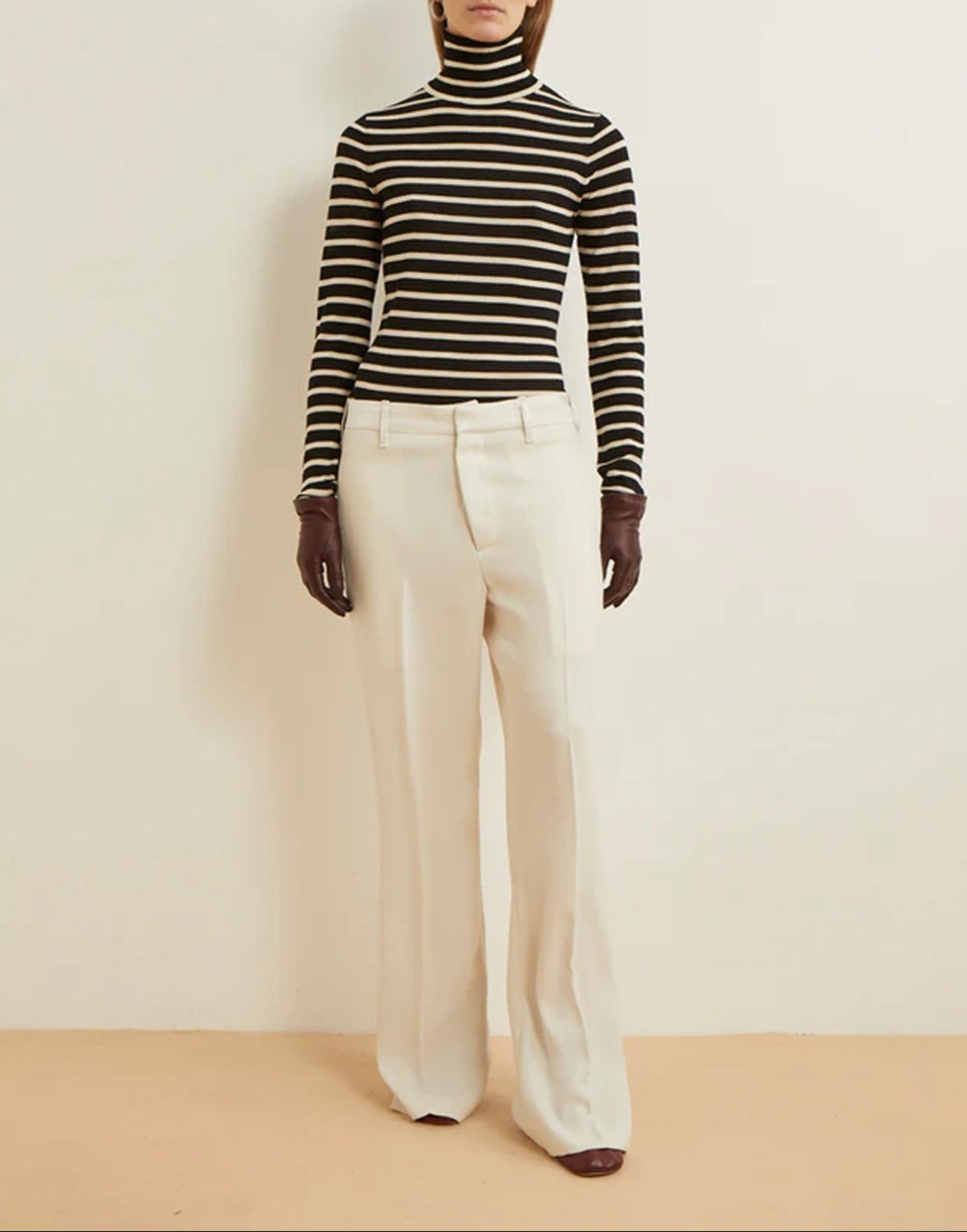 LAURENCE BRAS Maglione Dolcevita Rigato