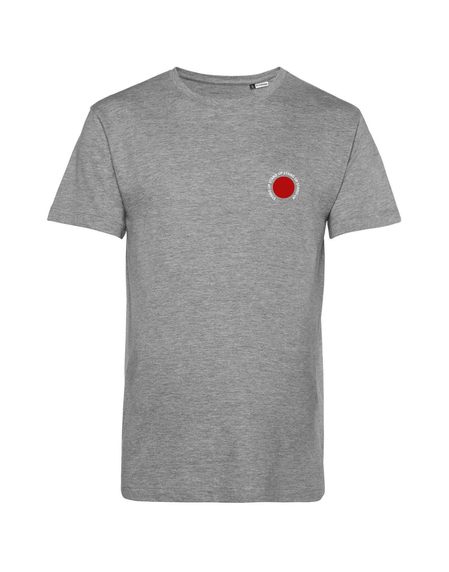 STAND UP T-shirt Manica Corta Heather Grey con Stampa