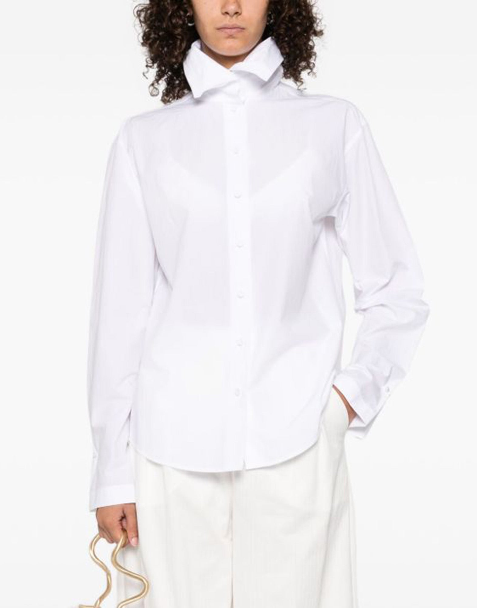 ALBERTA FERRETTI Camicia con Dettaglio Colletto Bianca
