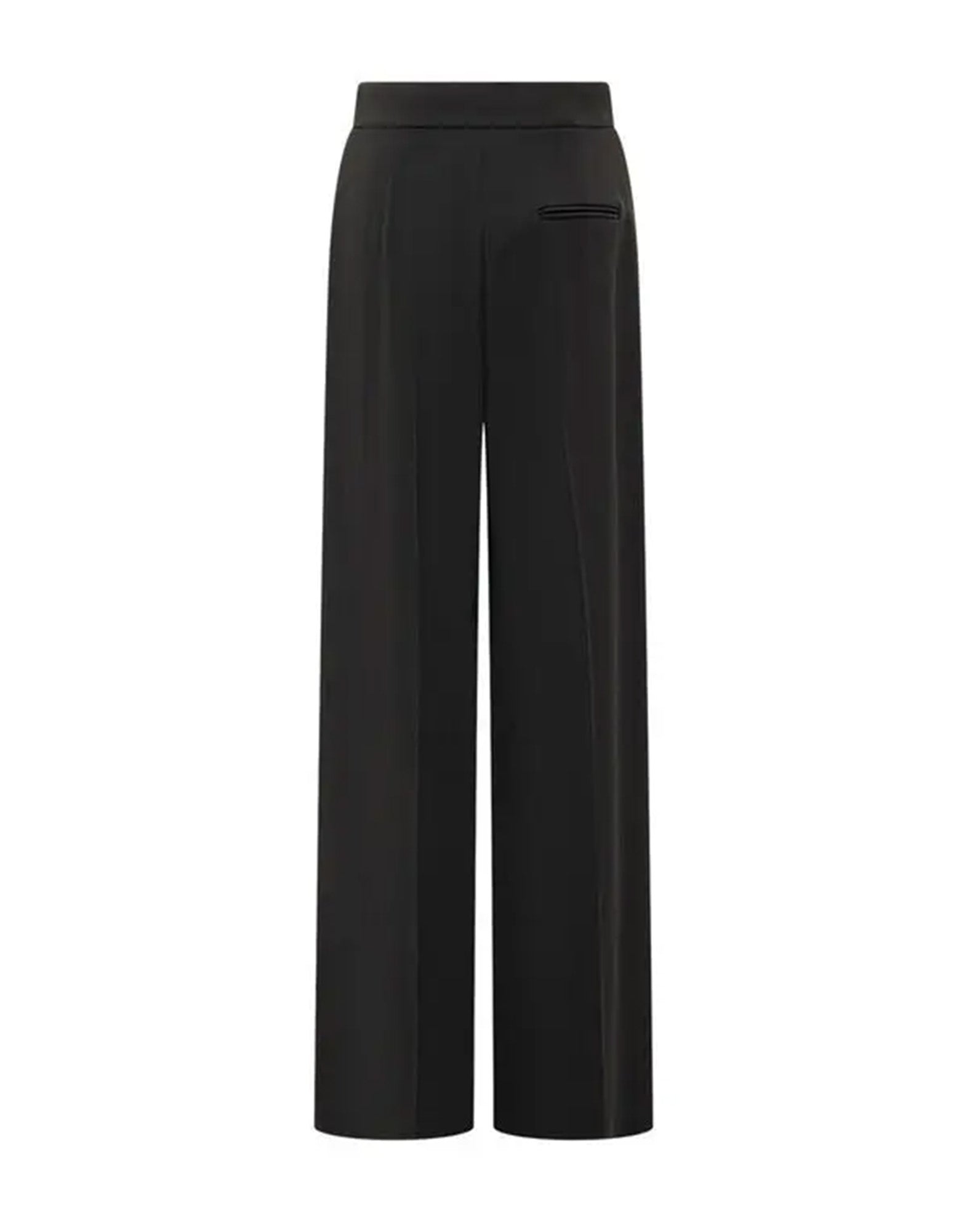 ALBERTA FERRETTI Pantalone Palazzo a Vita Alta in Misto Viscosa Nero