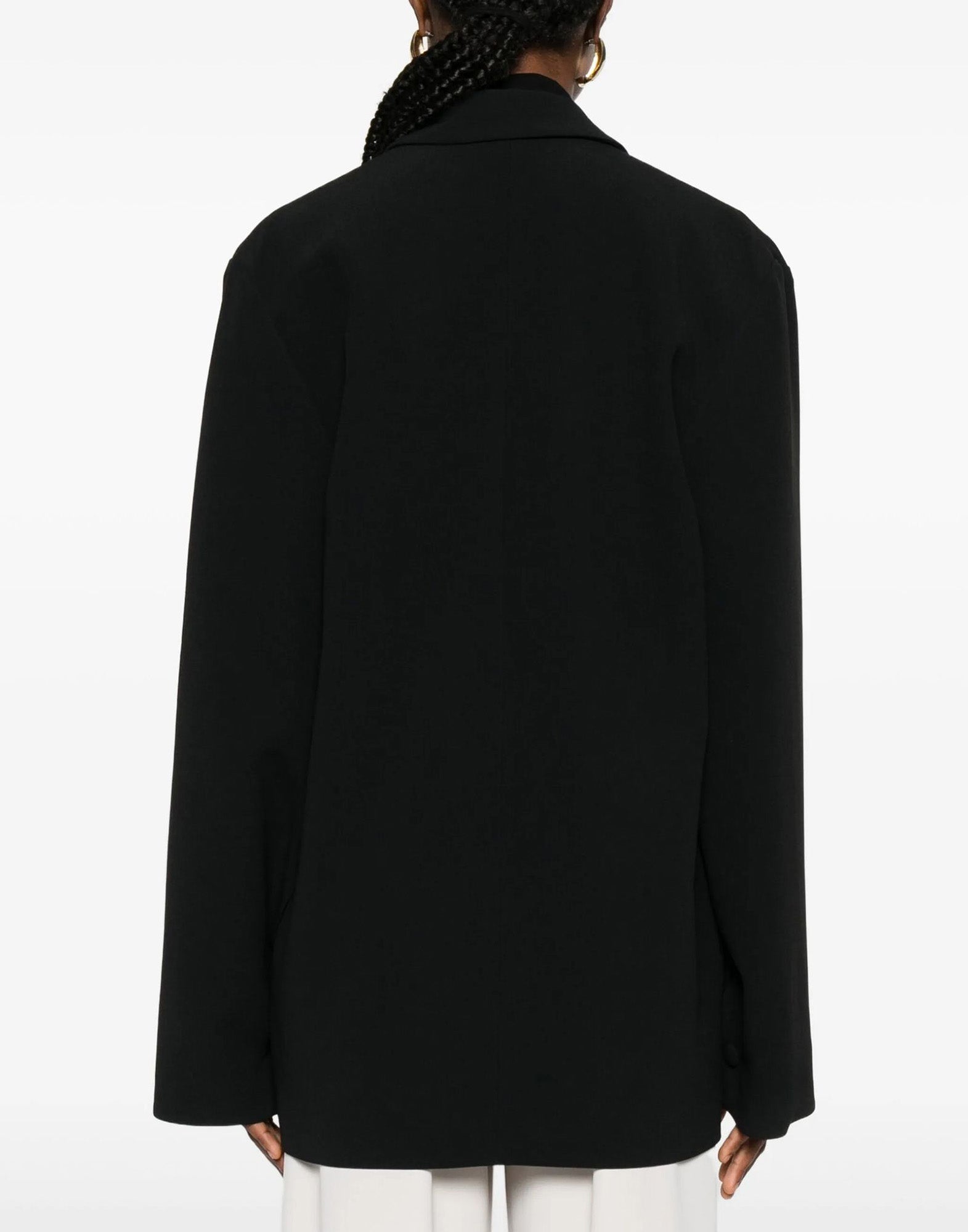 ALBERTA FERRETTI Giacca Monopetto in Cady Nero