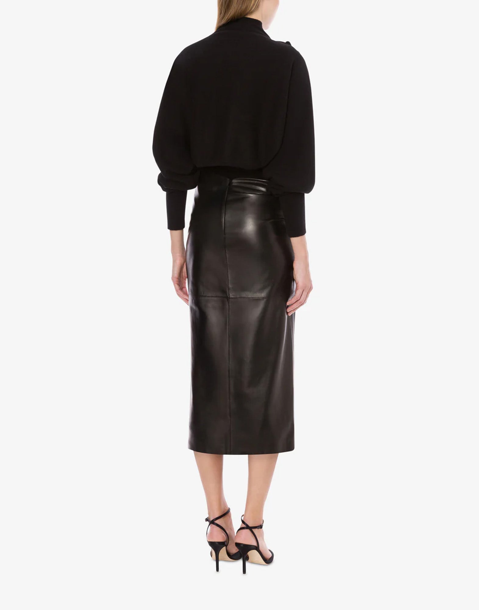 ALBERTA FERRETTI Bolero in Lana Merino, Seta e Cashmere con Fiori 3D Nero