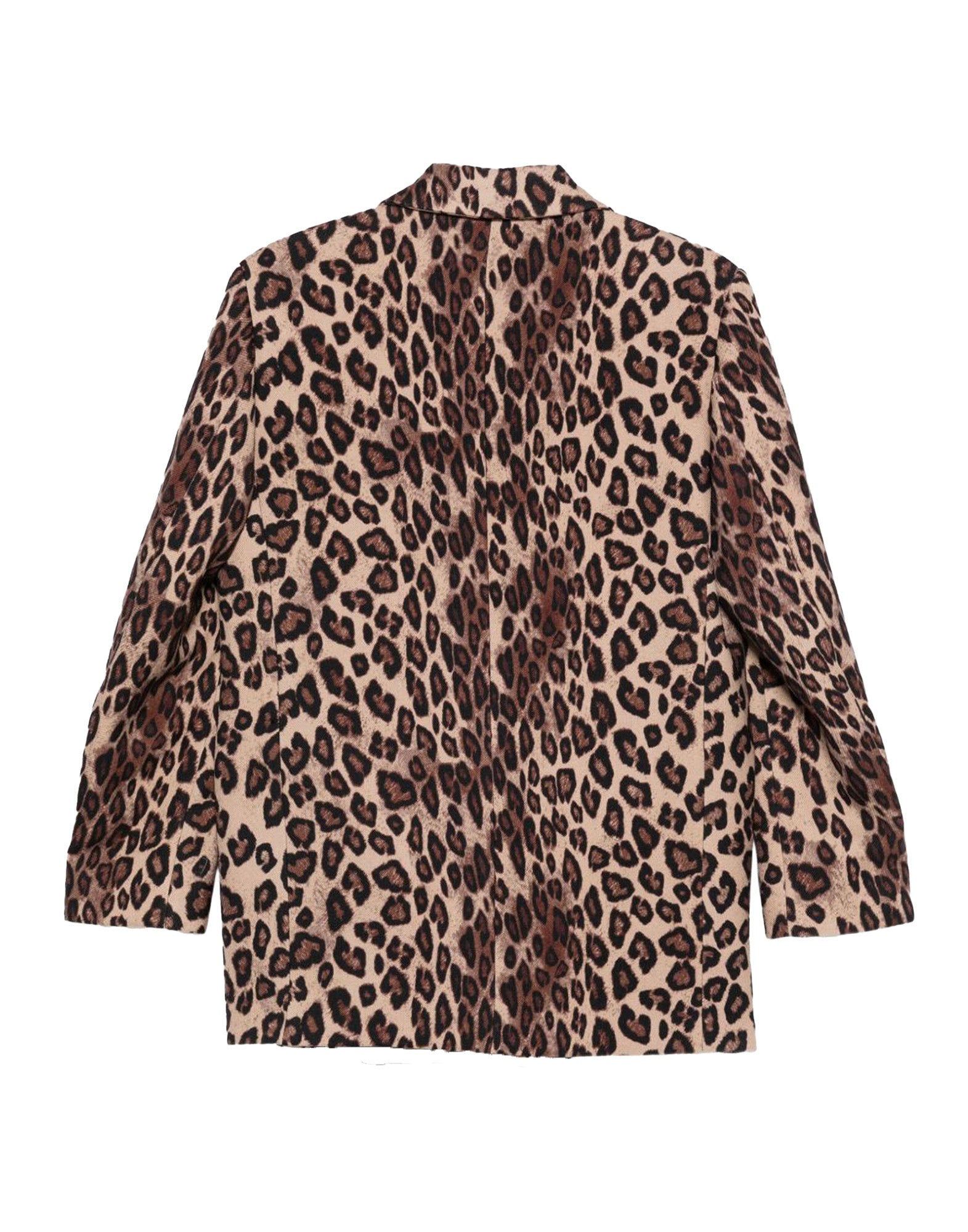 ALBERTO BIANI Giacca in Lana Diagonale Leopardata