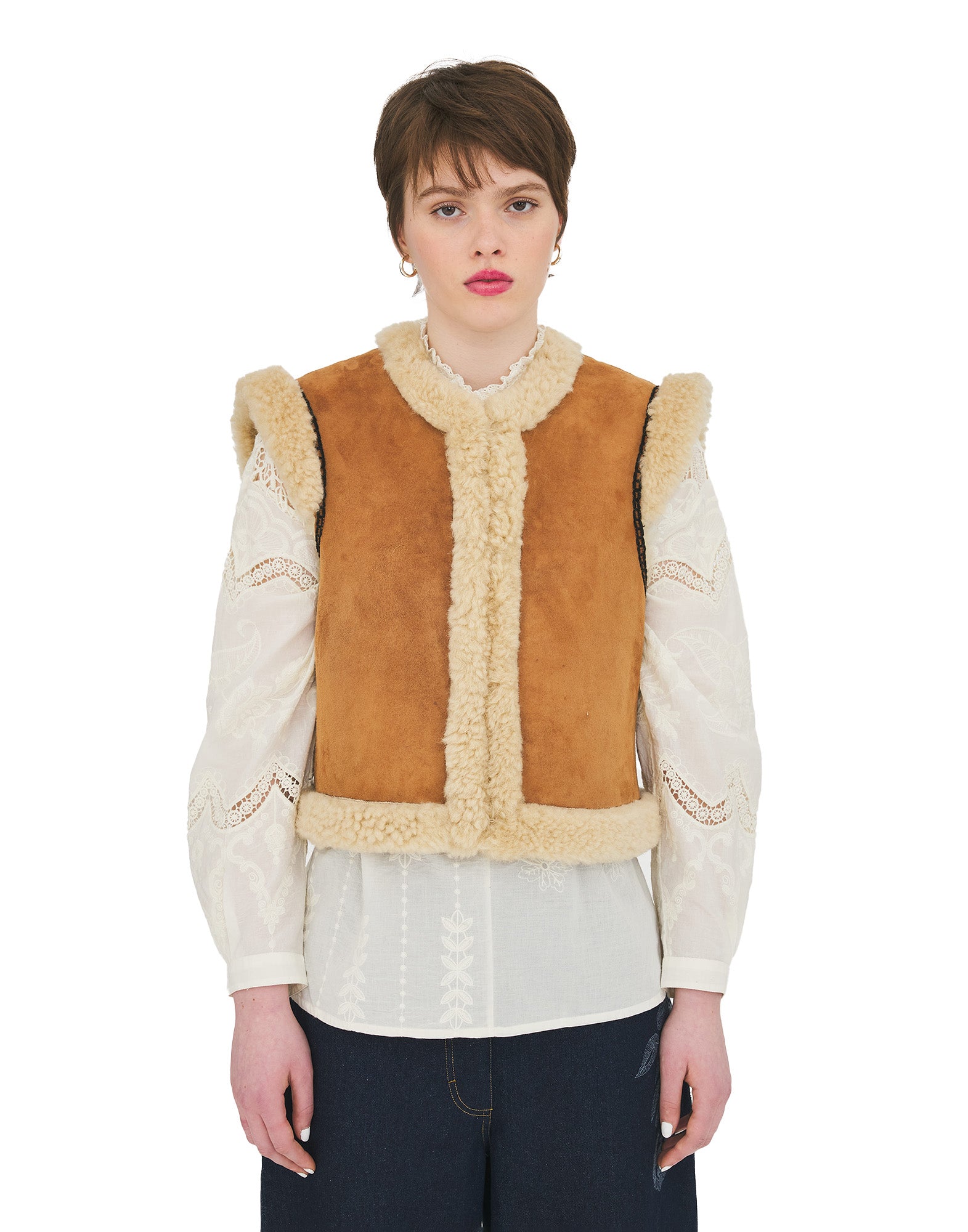 ANTIK BATIK Dema Gilet in Pelliccia Reversibile