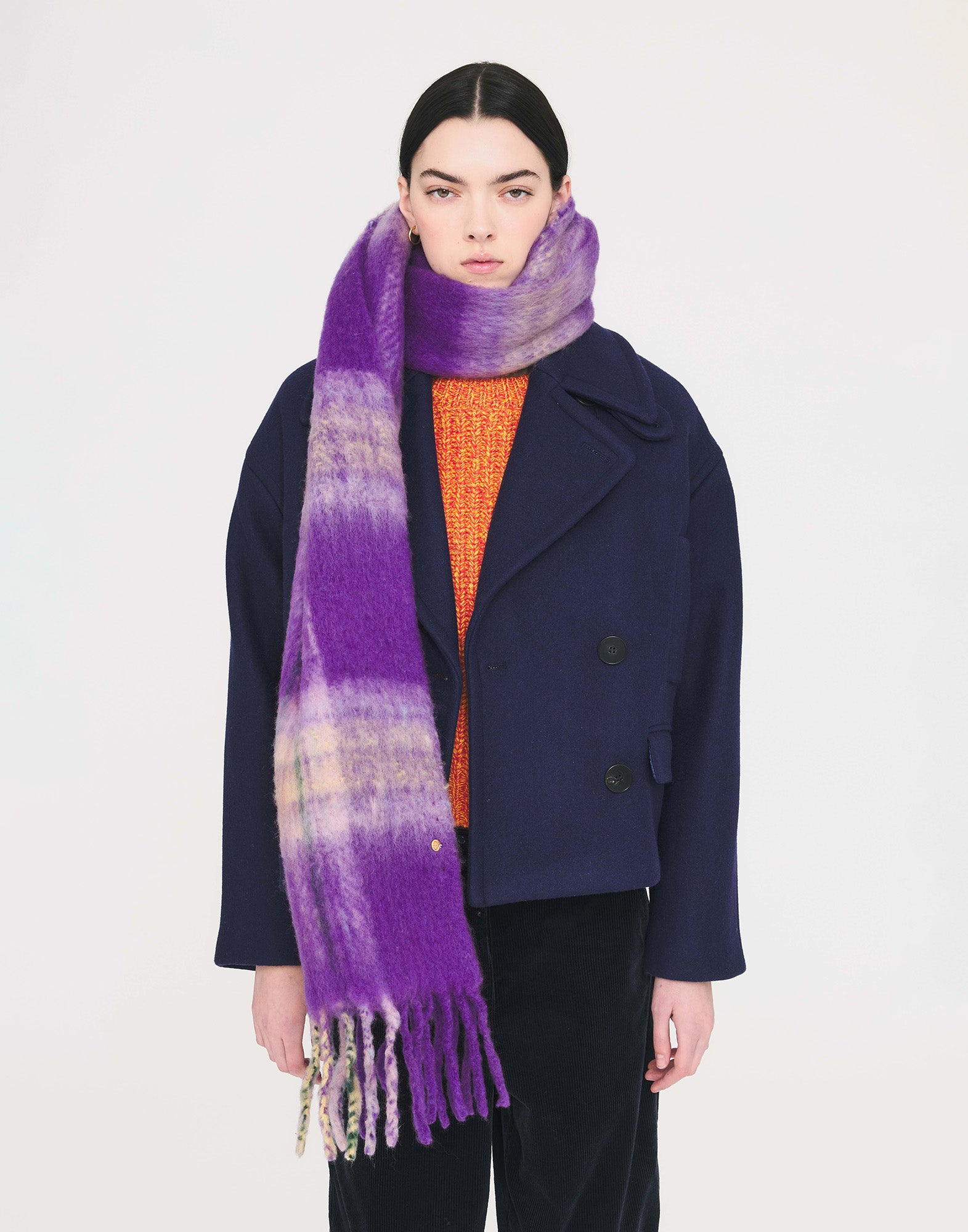 ANTIK BATIK Sciarpa Scarvis Purple Peach