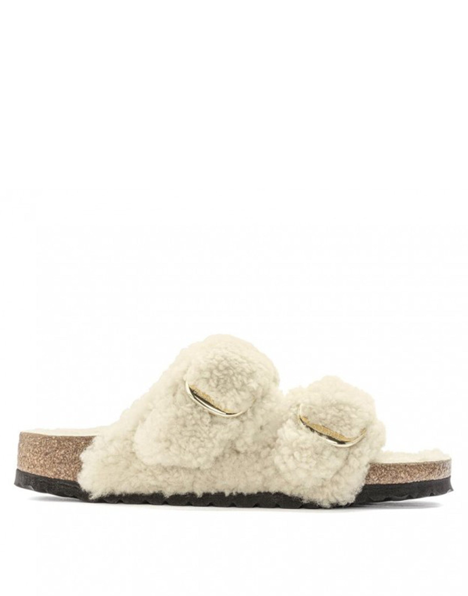 BIRKENSTOCK Arizona Big Buckle Teddy Shearling Eggshell