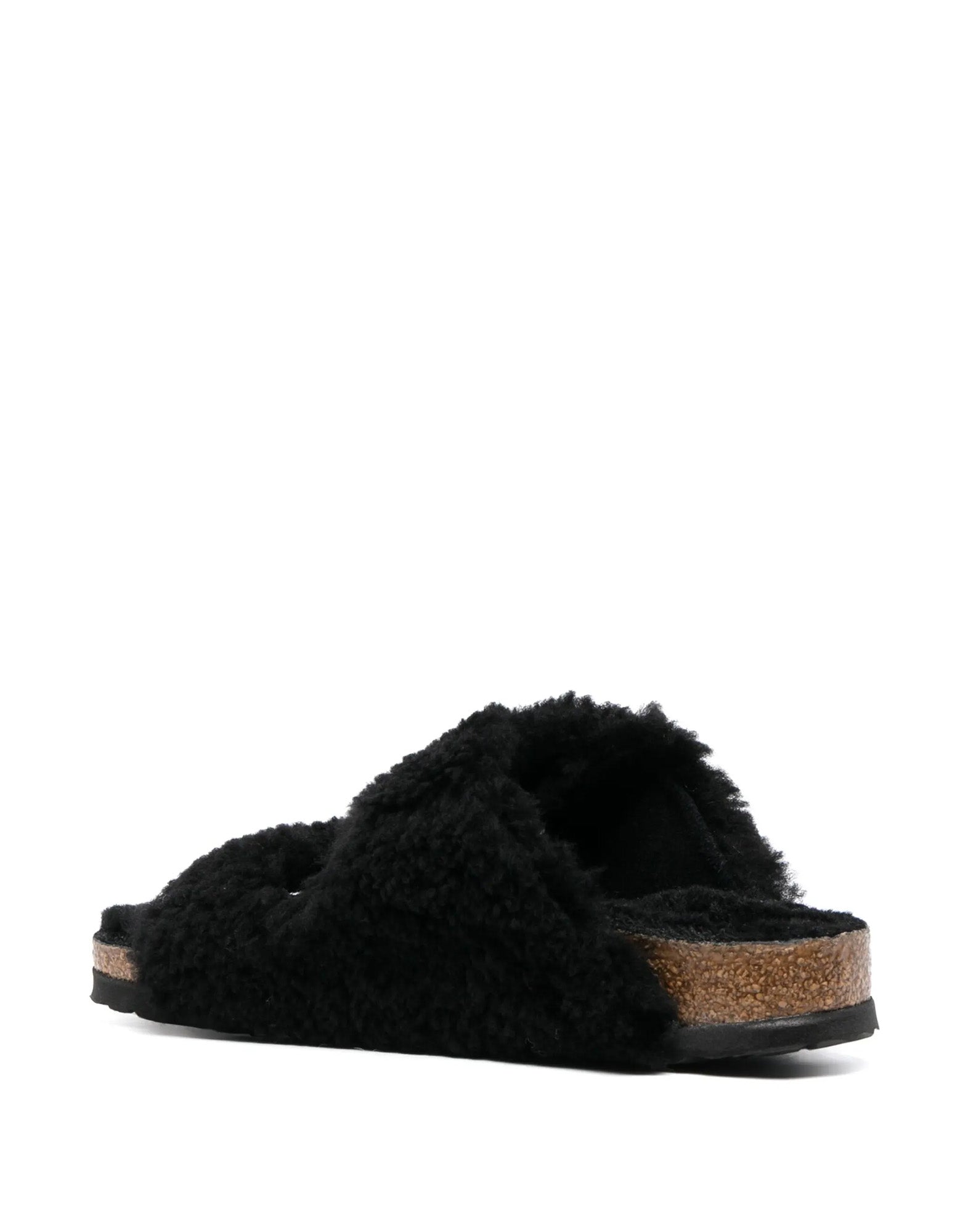 BIRKENSTOCK Arizona Big Buckle Teddy Shearling Black Gold