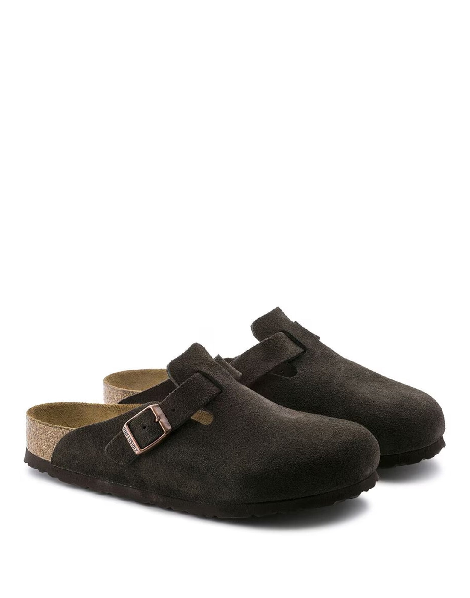 BIRKENSTOCK Boston in Pelle Scamosciata Mocha