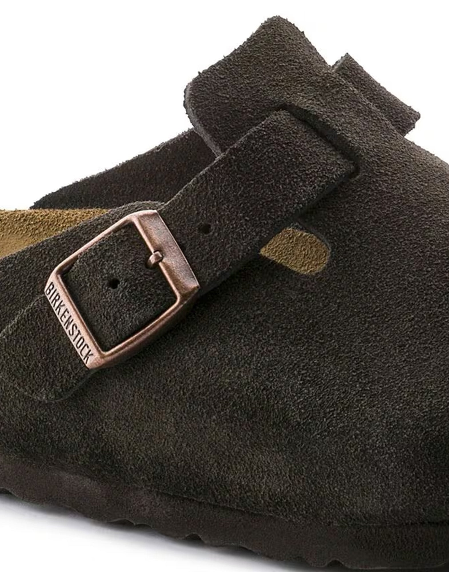 BIRKENSTOCK Boston in Pelle Scamosciata Mocha