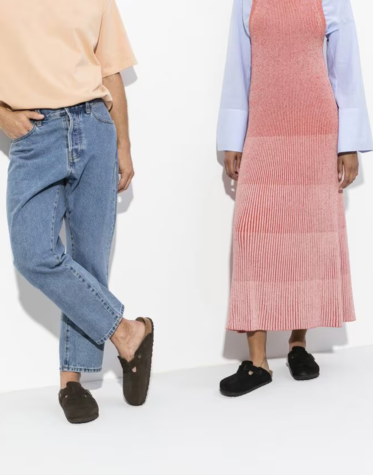 BIRKENSTOCK Boston in Pelle Scamosciata Mocha