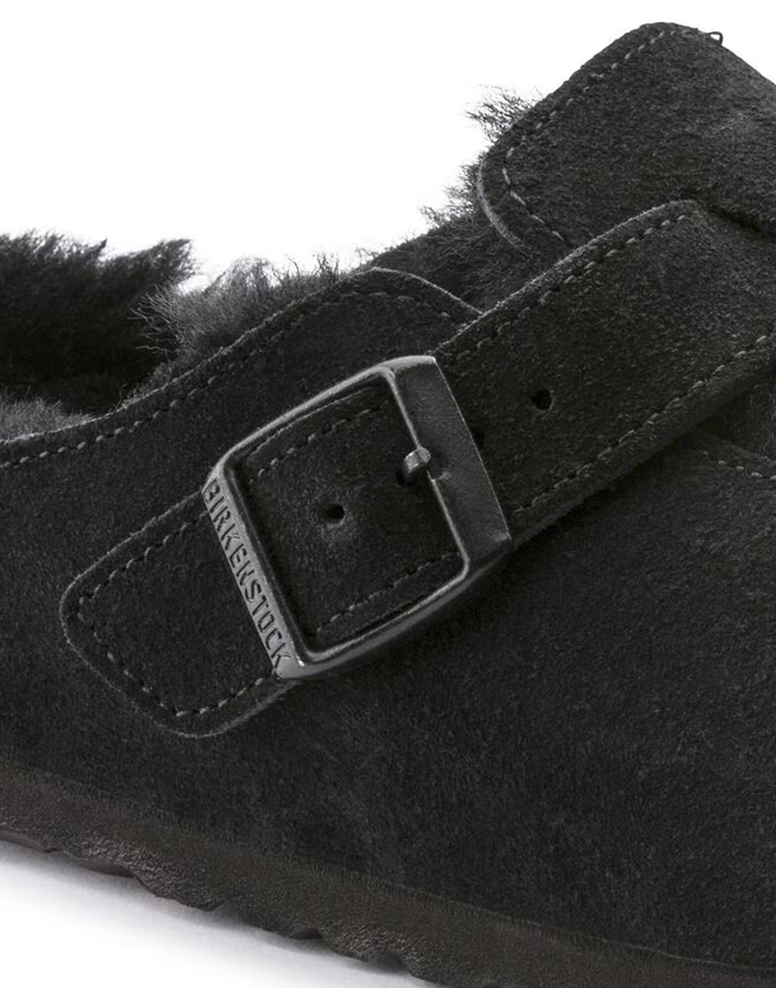 BIRKENSTOCK Boston Shearling Scamosciato Black