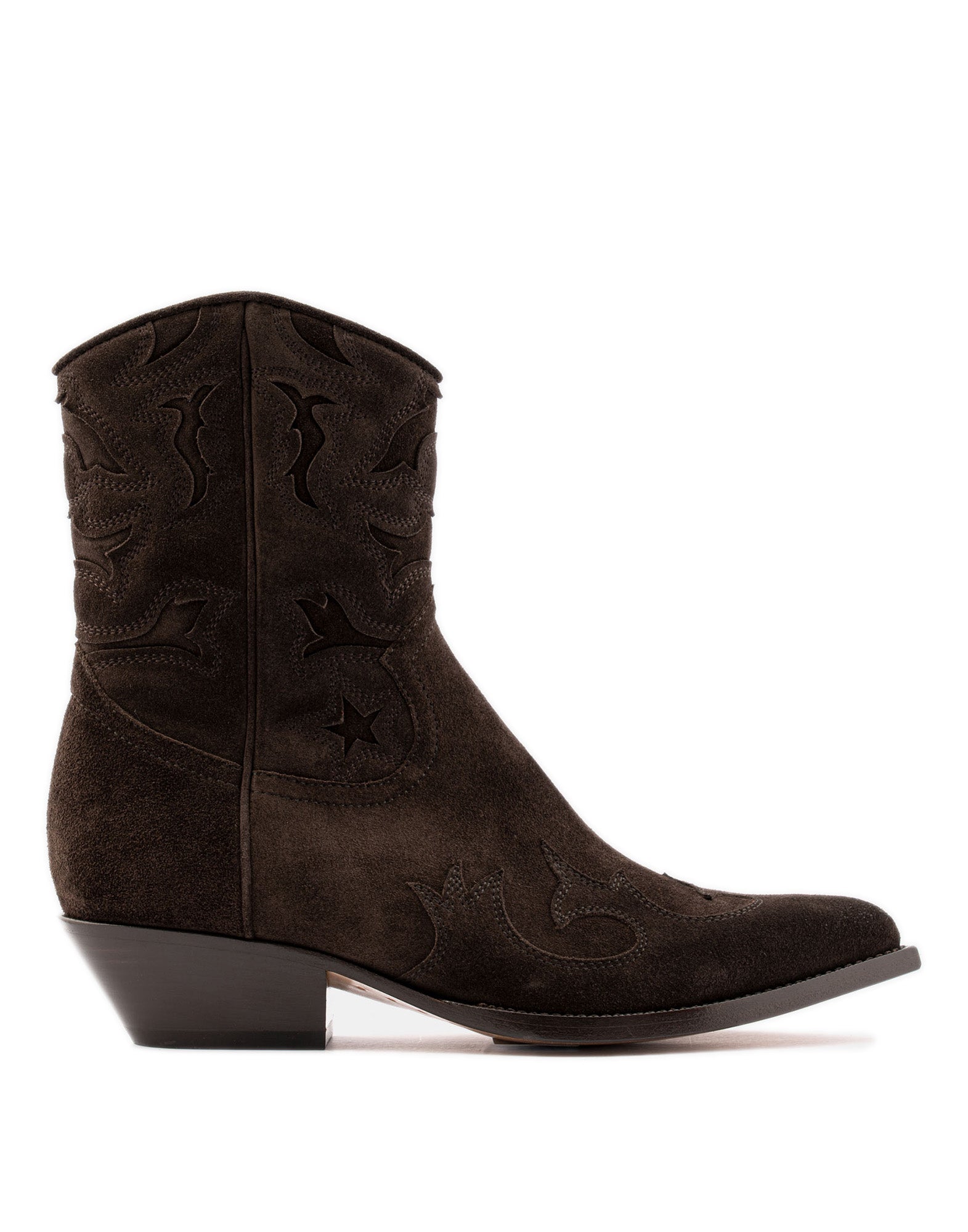 BUTTERO Stivaletti Texani Flee in Suede Moka