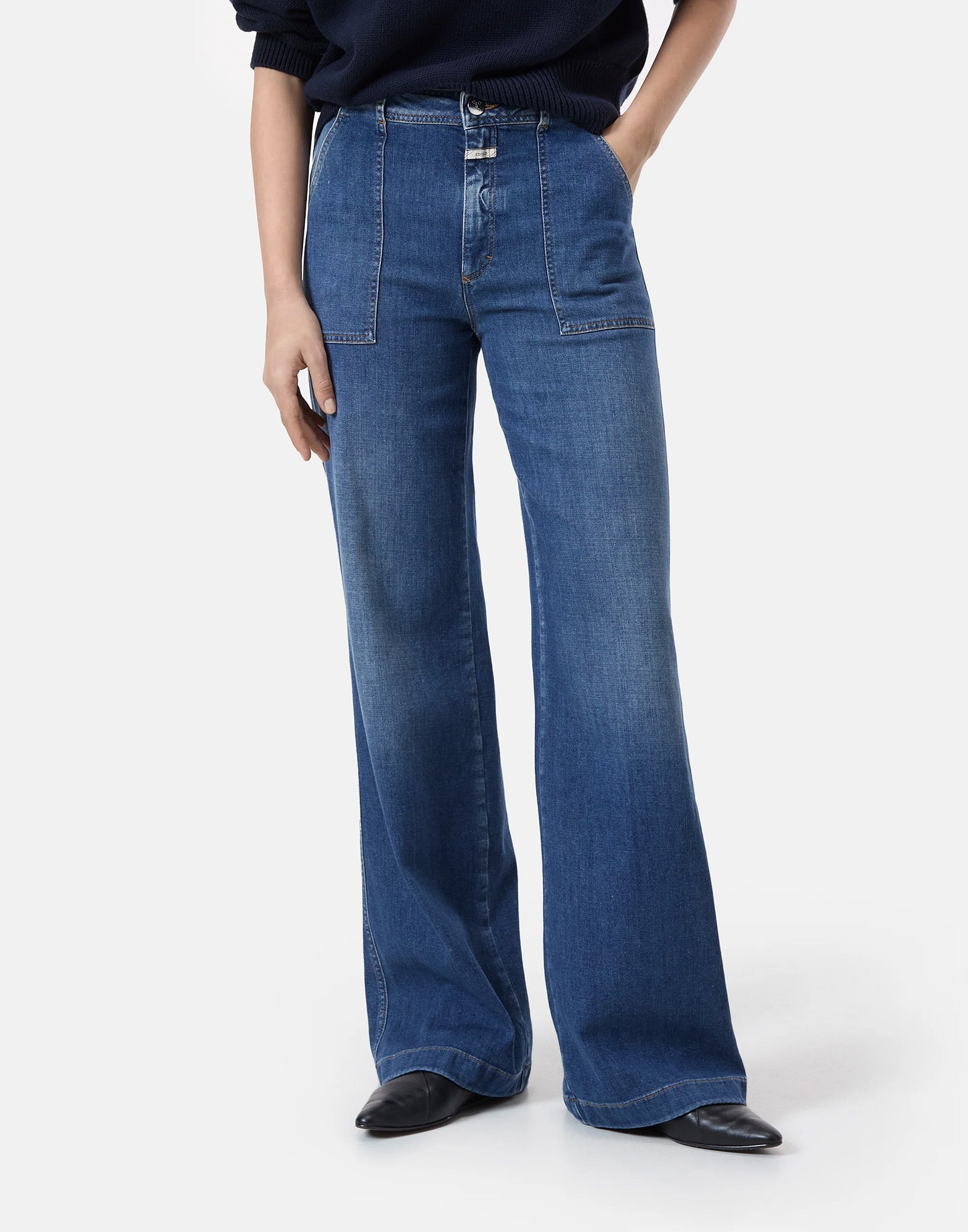 CLOSED Jeans Flared Aria in Denim Rigenerato