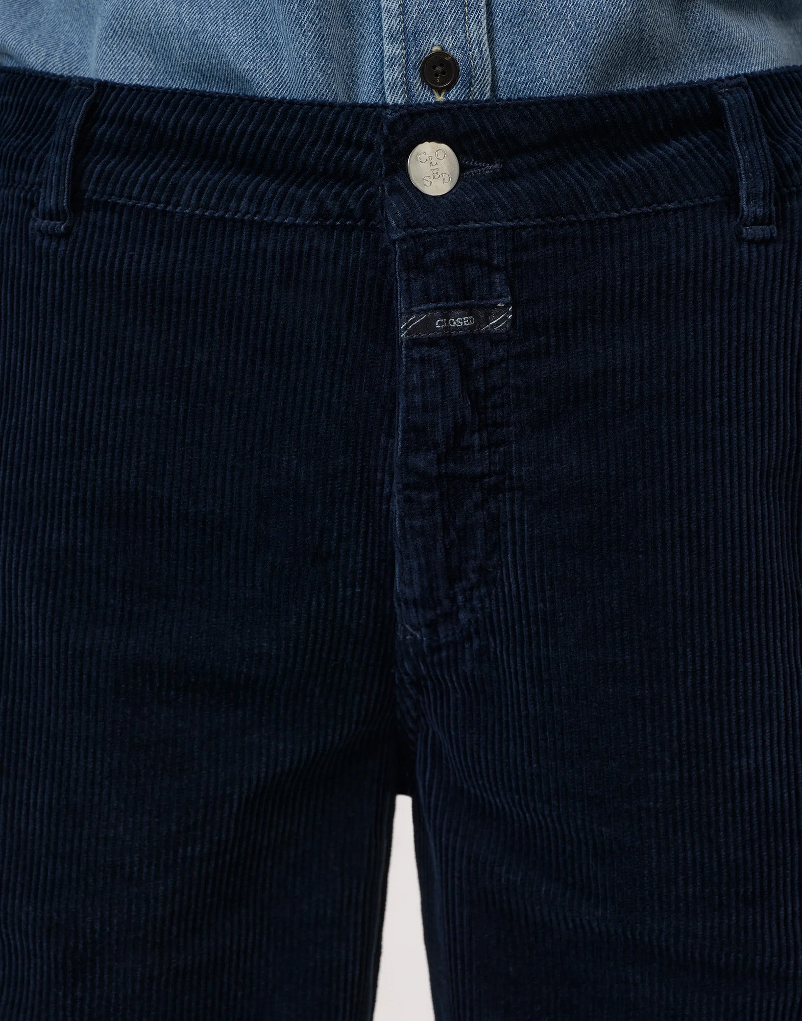 CLOSED Wide Pants Jurdy in Velluto Stretch Blu Notte