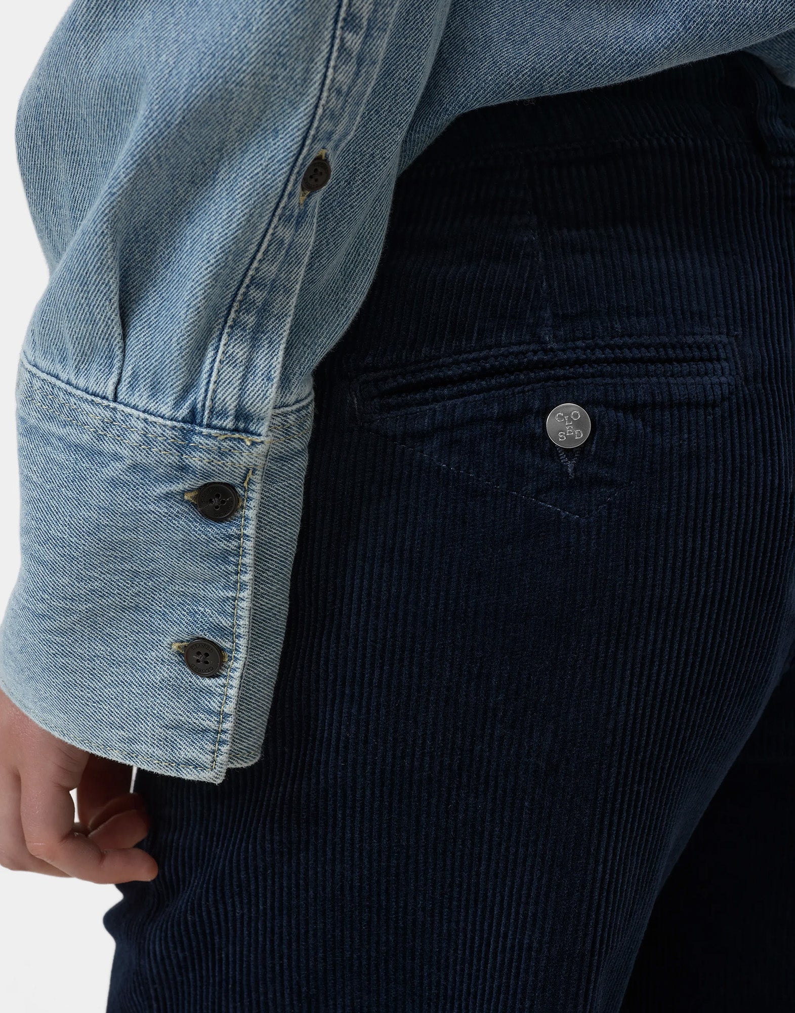 CLOSED Wide Pants Jurdy in Velluto Stretch Blu Notte