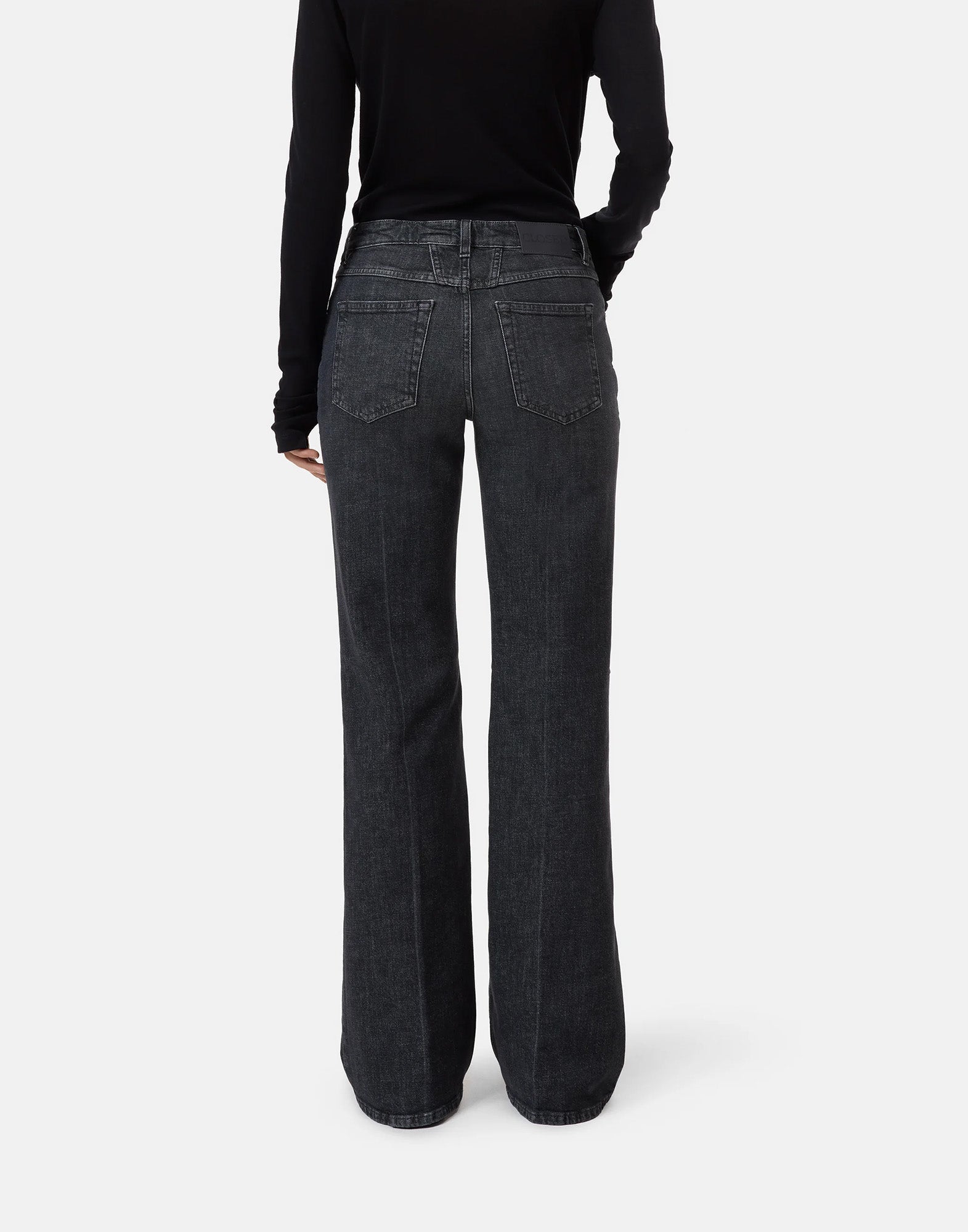 CLOSED Jeans Gillan Wide Fit a Vita Bassa Neri