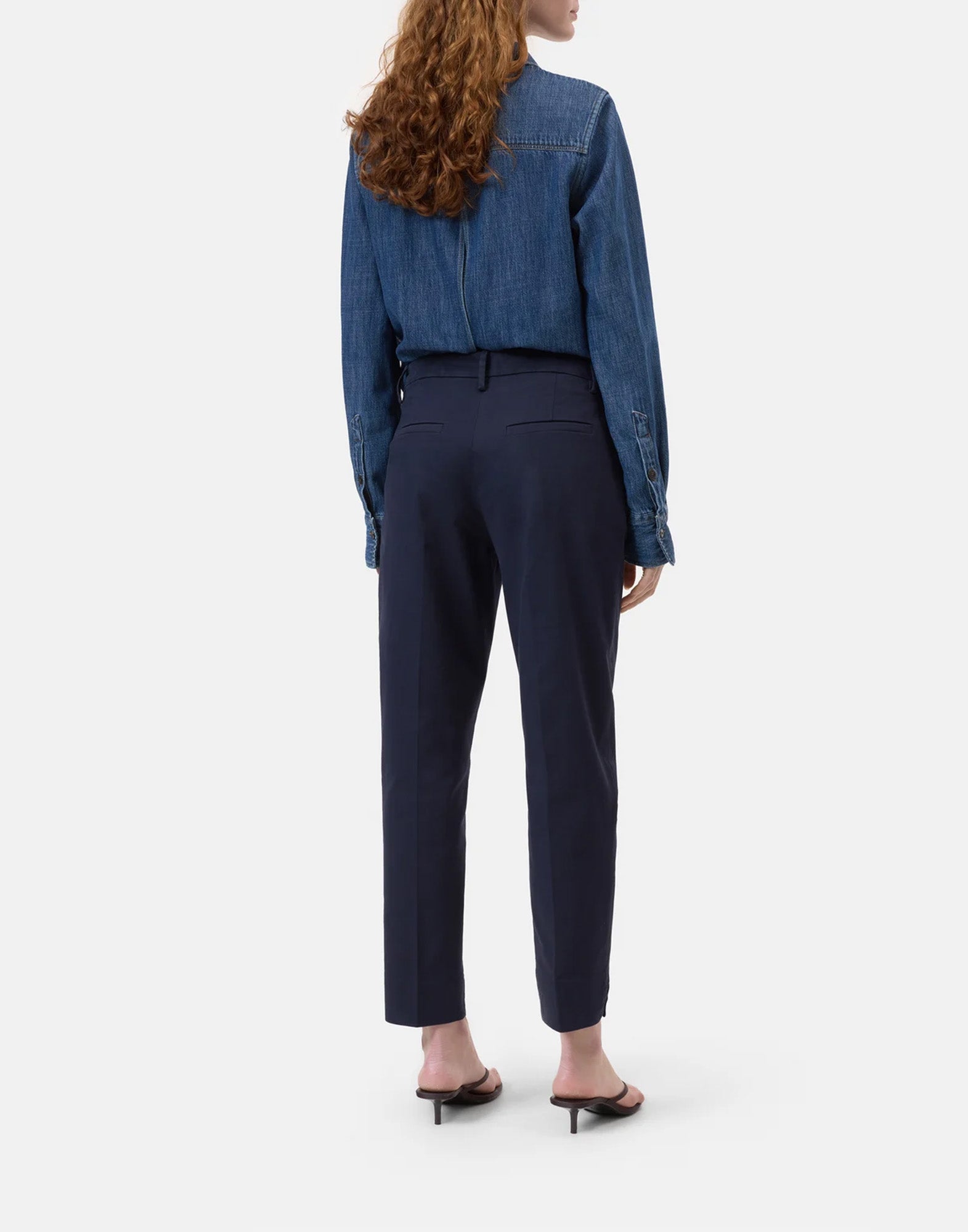 CLOSED Pantaloni Slim Sonnett a Vita Bassa Blu