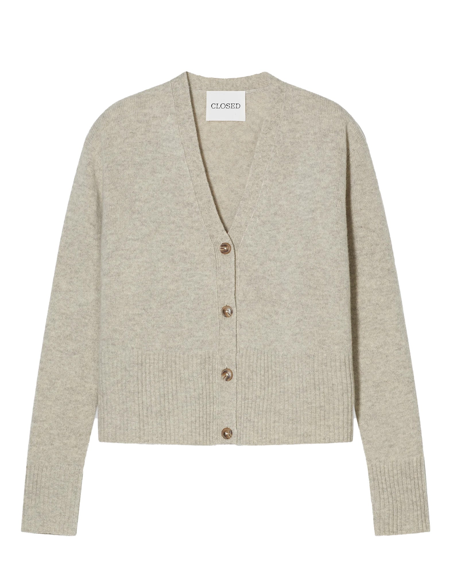 CLOSED Cardigan in Lana Merino Extra Fine Beige